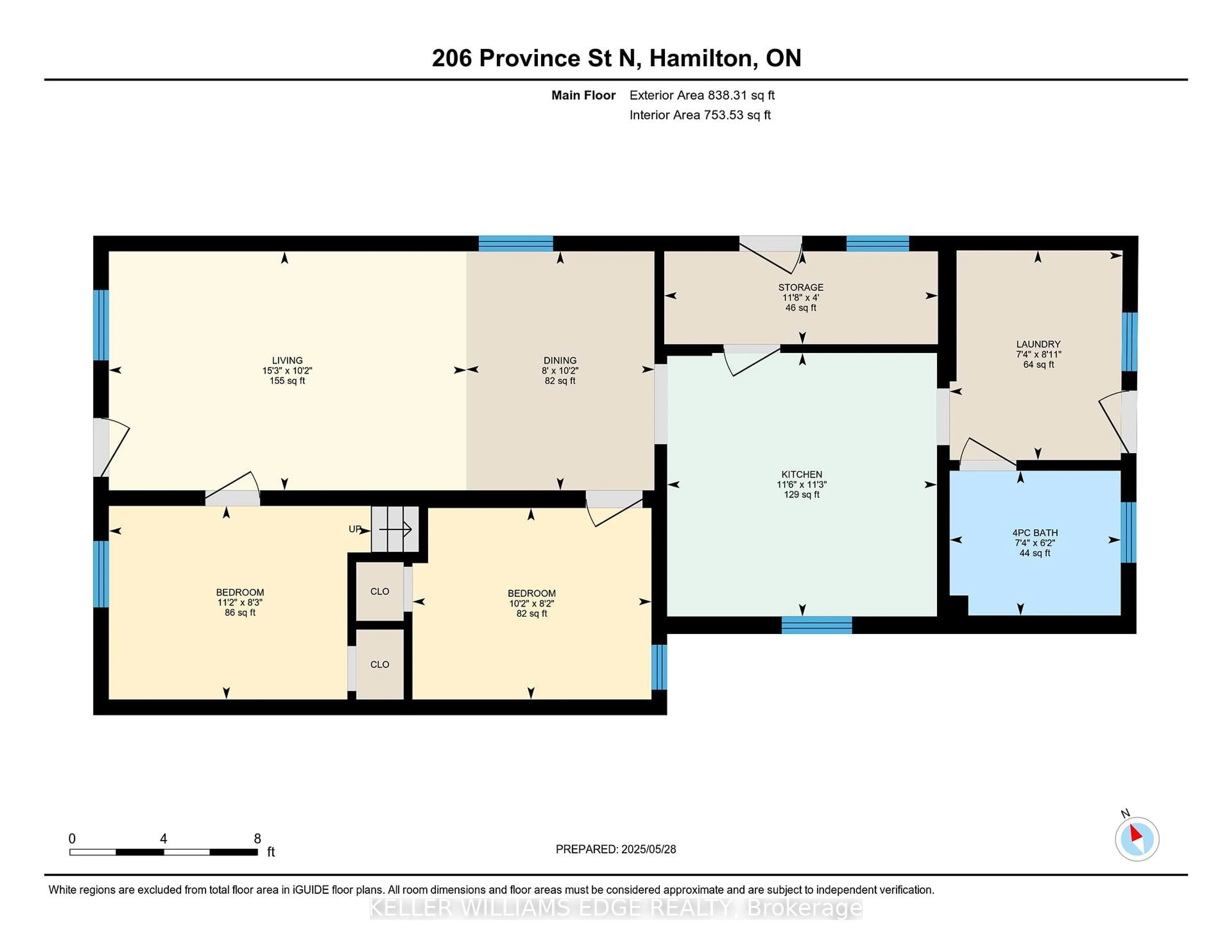 Floor plan for 206 Province St, Hamilton Ontario L8H 4J1