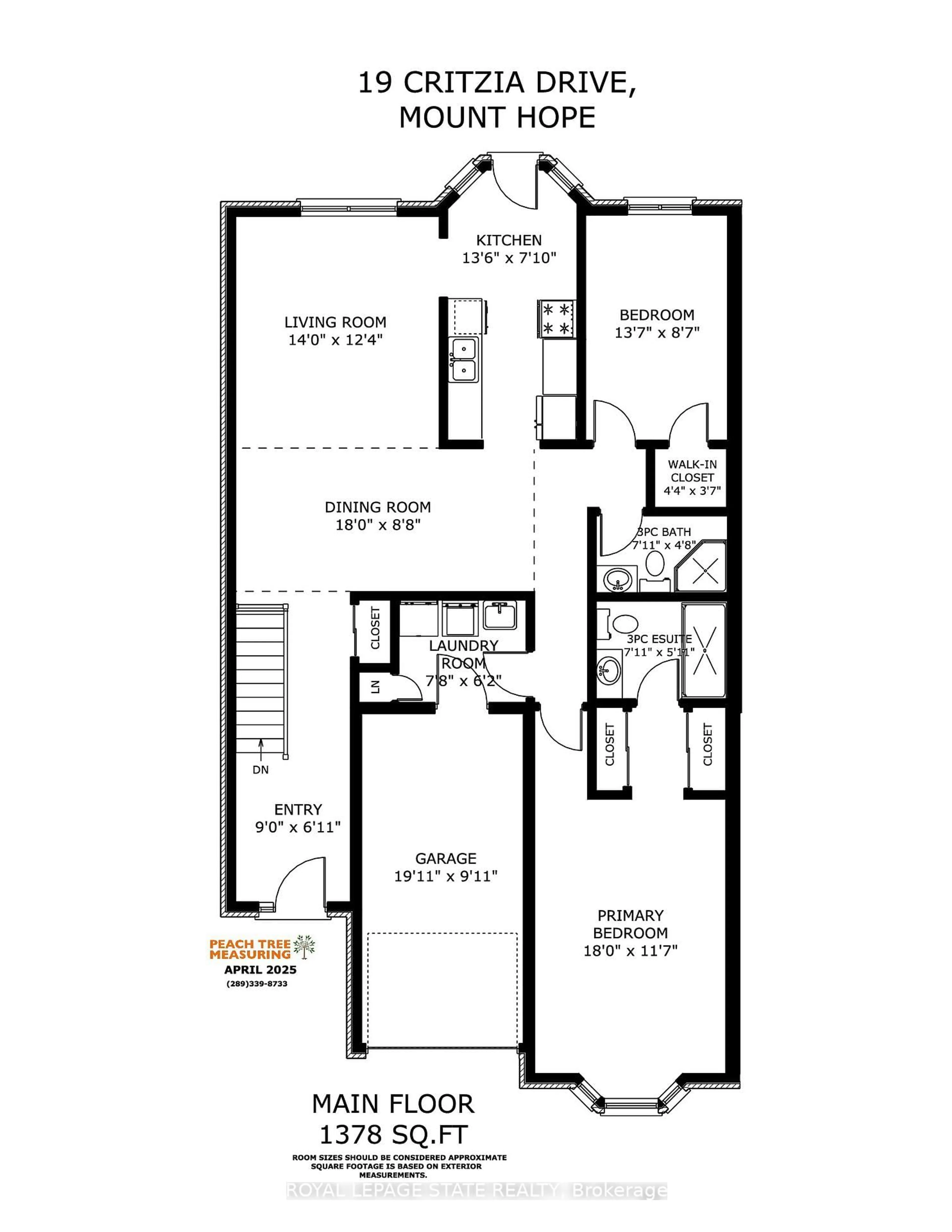 Floor plan for 19 Critzia Dr, Hamilton Ontario L0R 1W0
