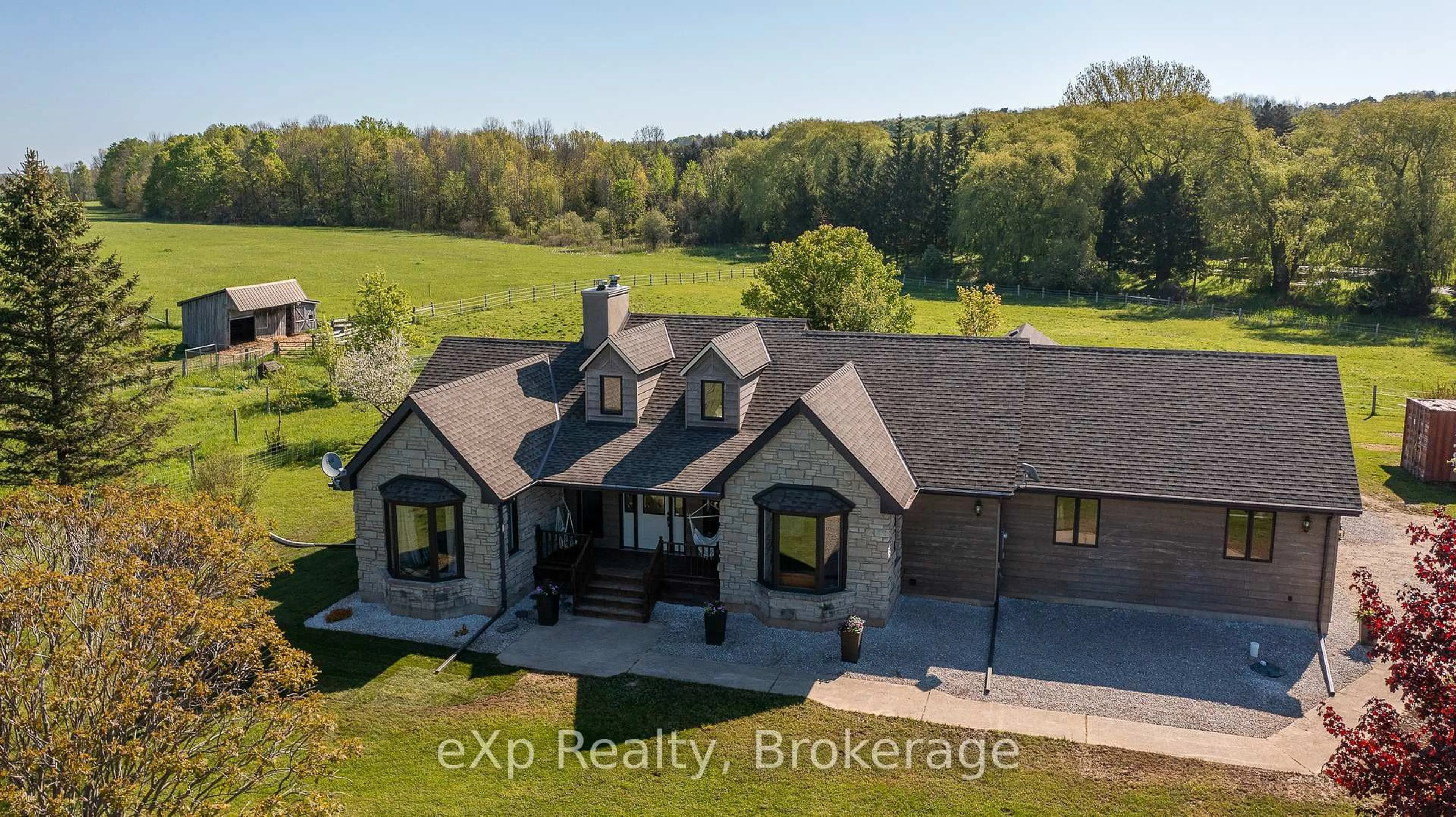A pic from outside/outdoor area/front of a property/back of a property/a pic from drone, building for 418485 Concession A, Meaford Ontario N4K 5N3