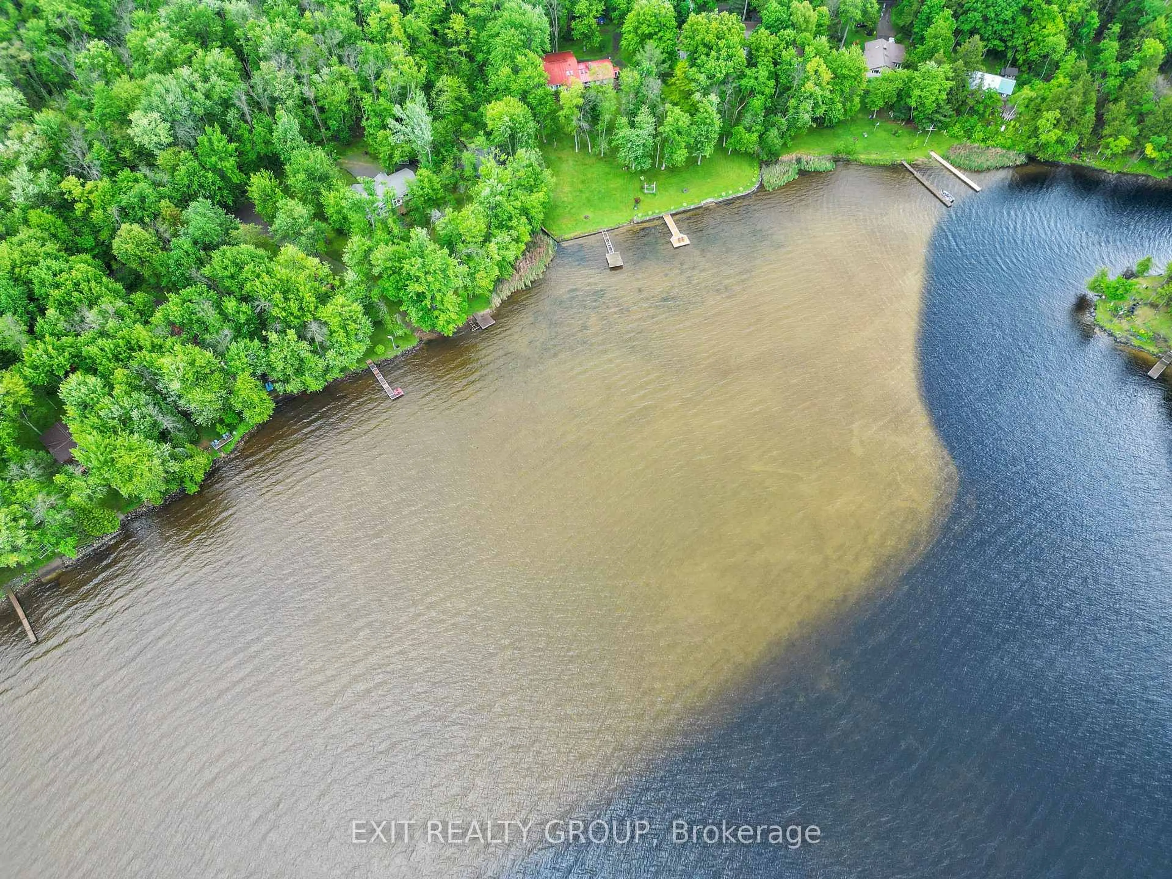 A pic from outside/outdoor area/front of a property/back of a property/a pic from drone, water/lake/river/ocean view for 734 Marble Point Rd, Limoges Ontario K0K 2M0