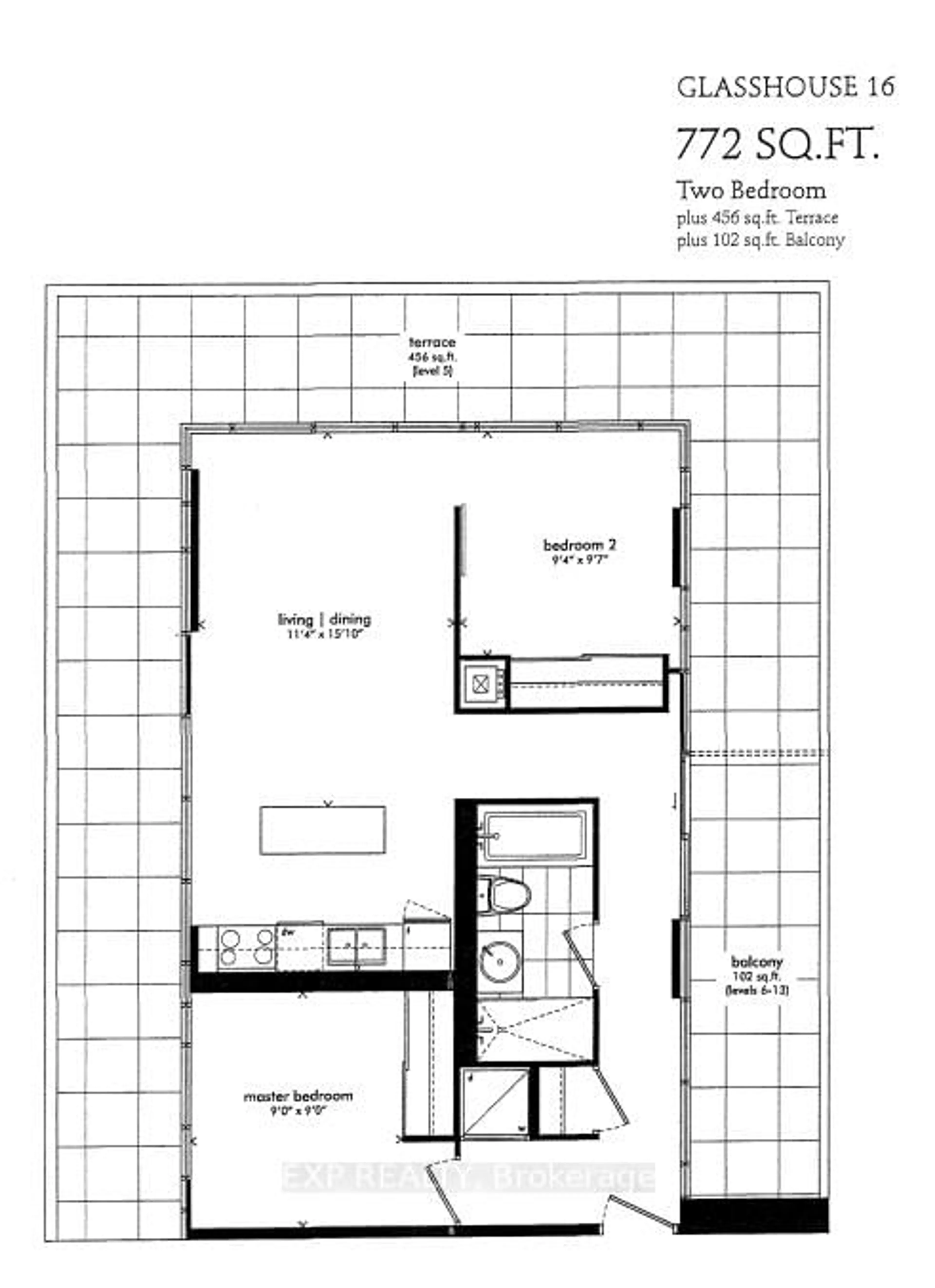 Floor plan for 224 Lyon St #516, Ottawa Ontario K1R 5V9