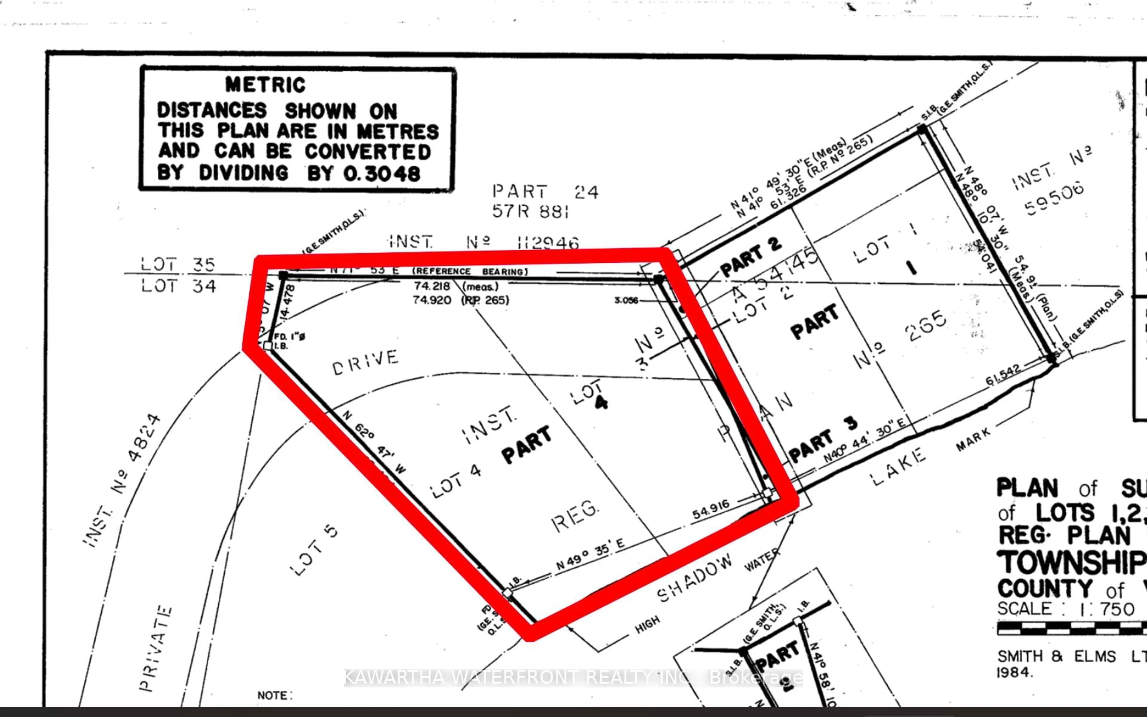 Picture of a map for 74 Shadow Lake 43 Rd, Kawartha Lakes Ontario K0M 1K0