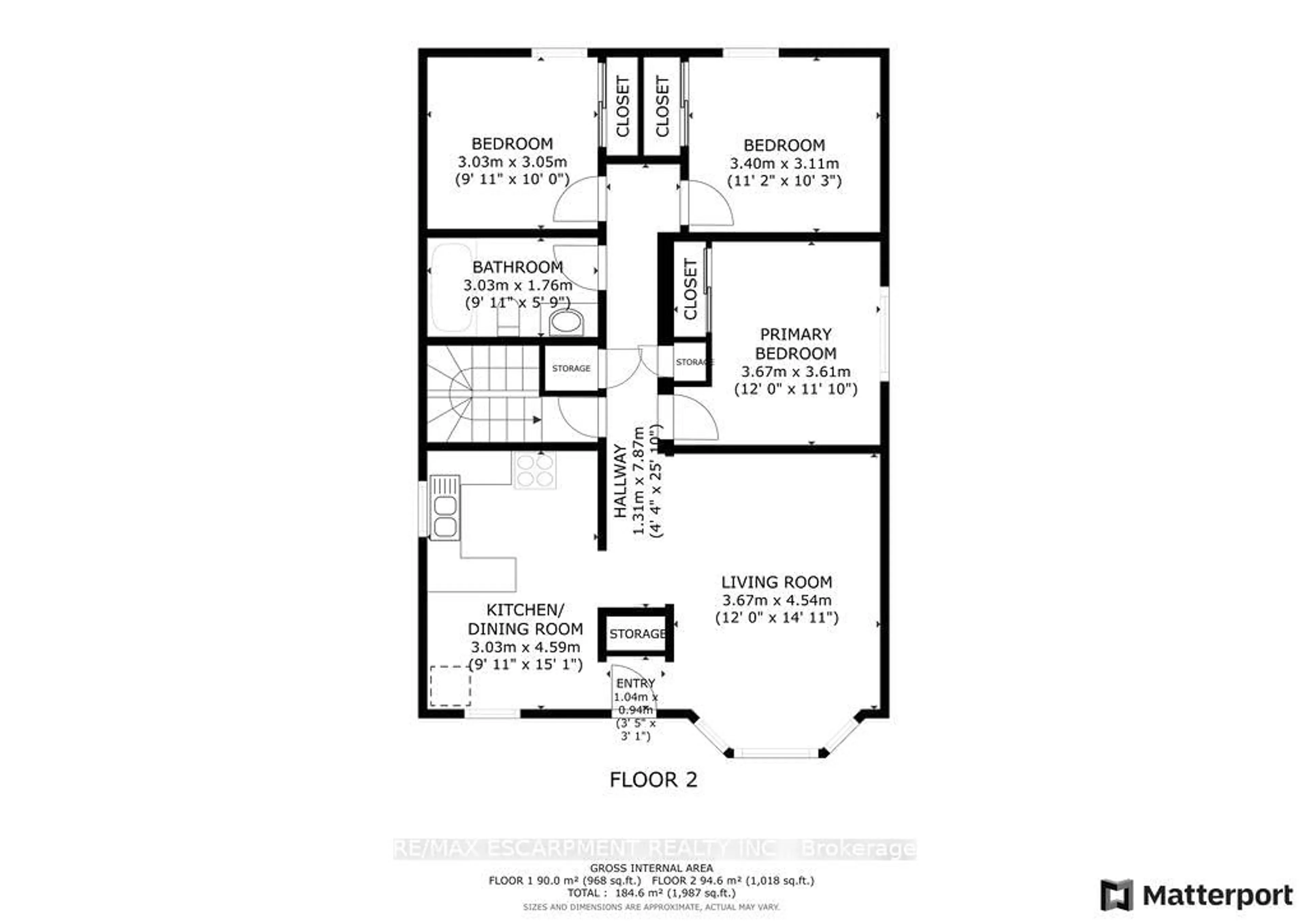 Floor plan for 607 7th Ave, Hamilton Ontario L8V 1Y6