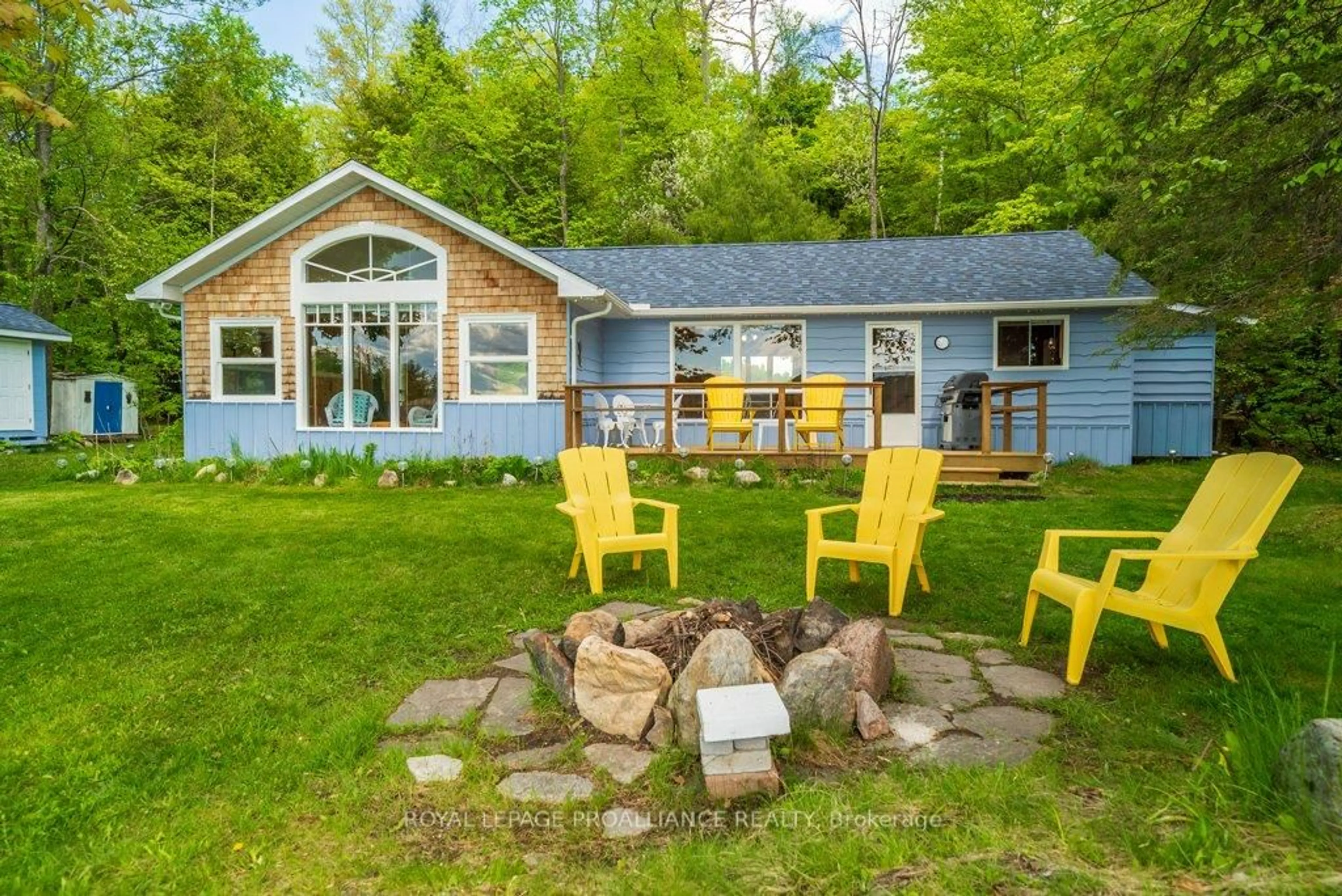 Patio, water/lake/river/ocean view for 1937A East Bay Rd, Plevna Ontario K0H 2M0