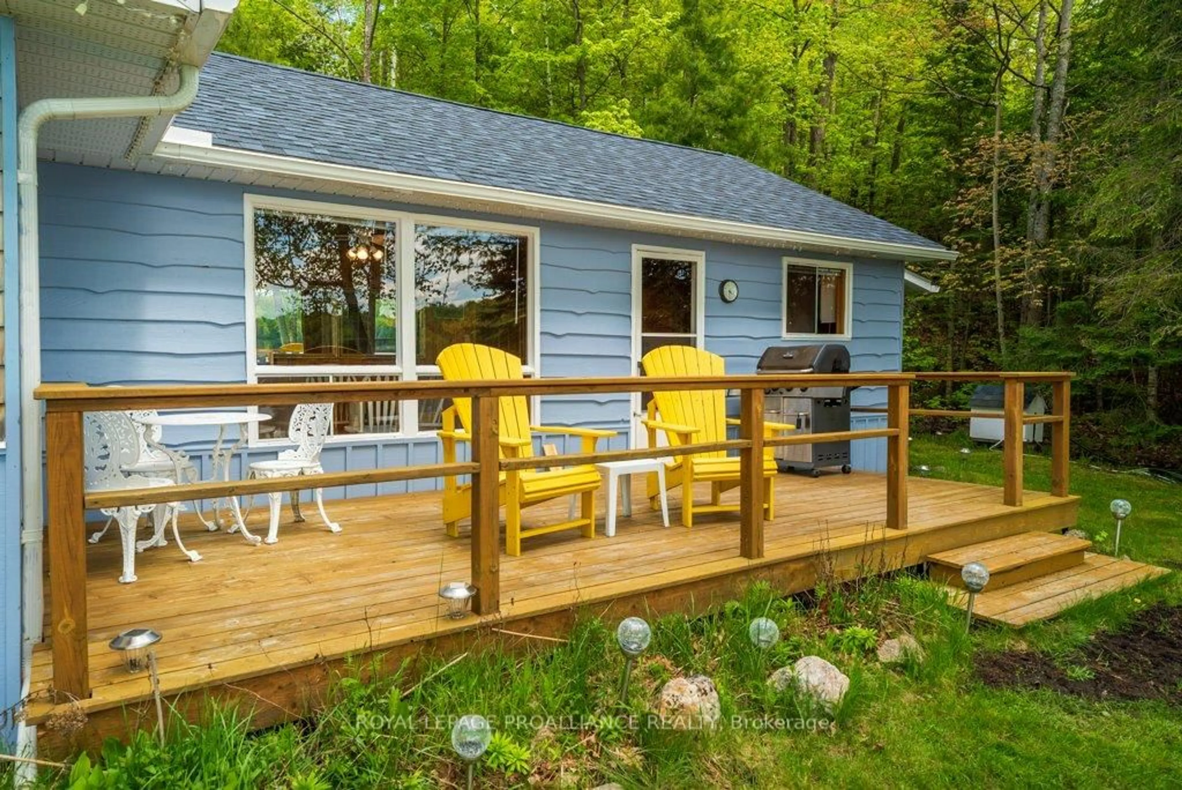 Patio, water/lake/river/ocean view for 1937A East Bay Rd, Plevna Ontario K0H 2M0