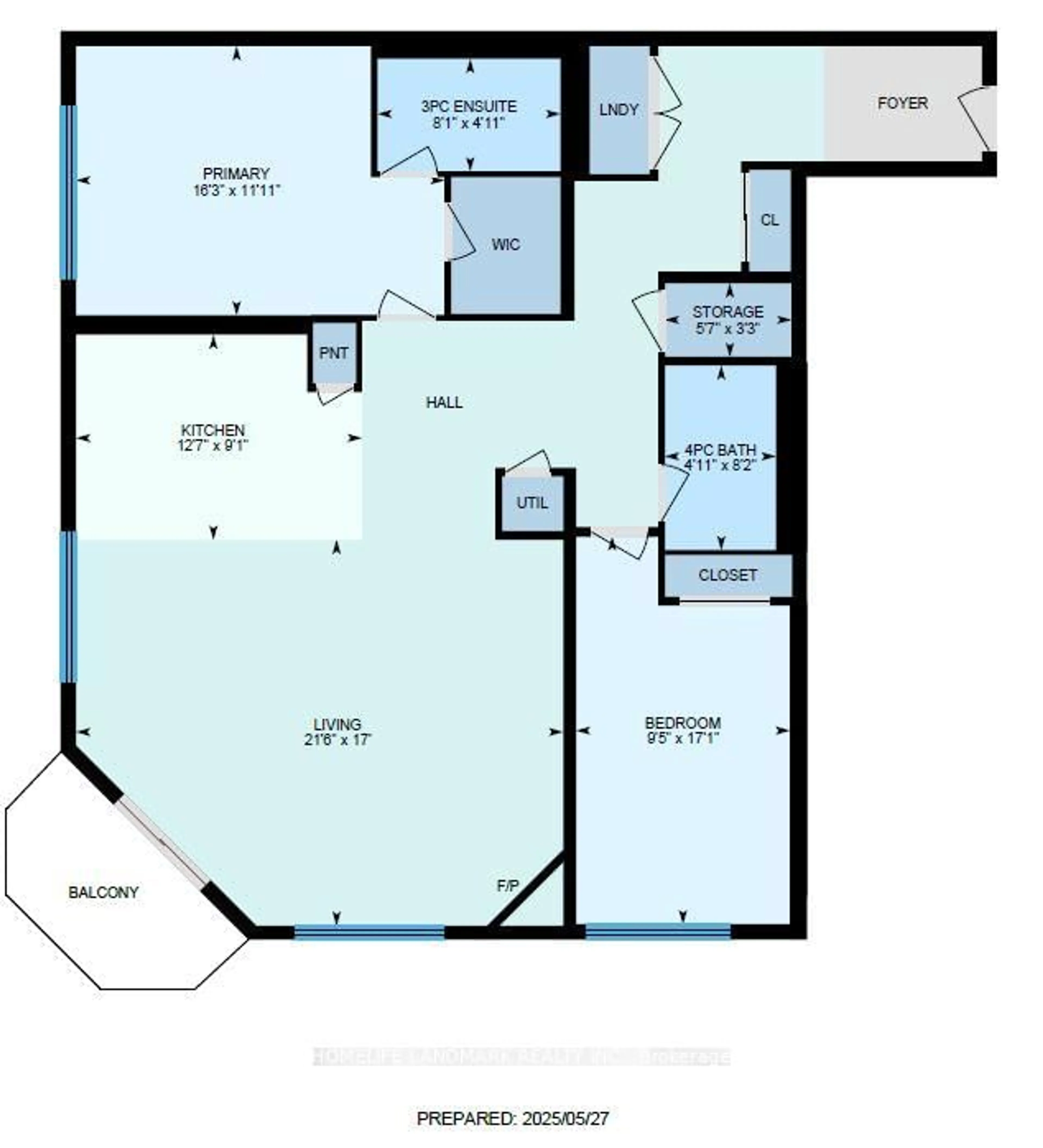 Floor plan for 255 Keats Way #608, Waterloo Ontario N2L 6N6
