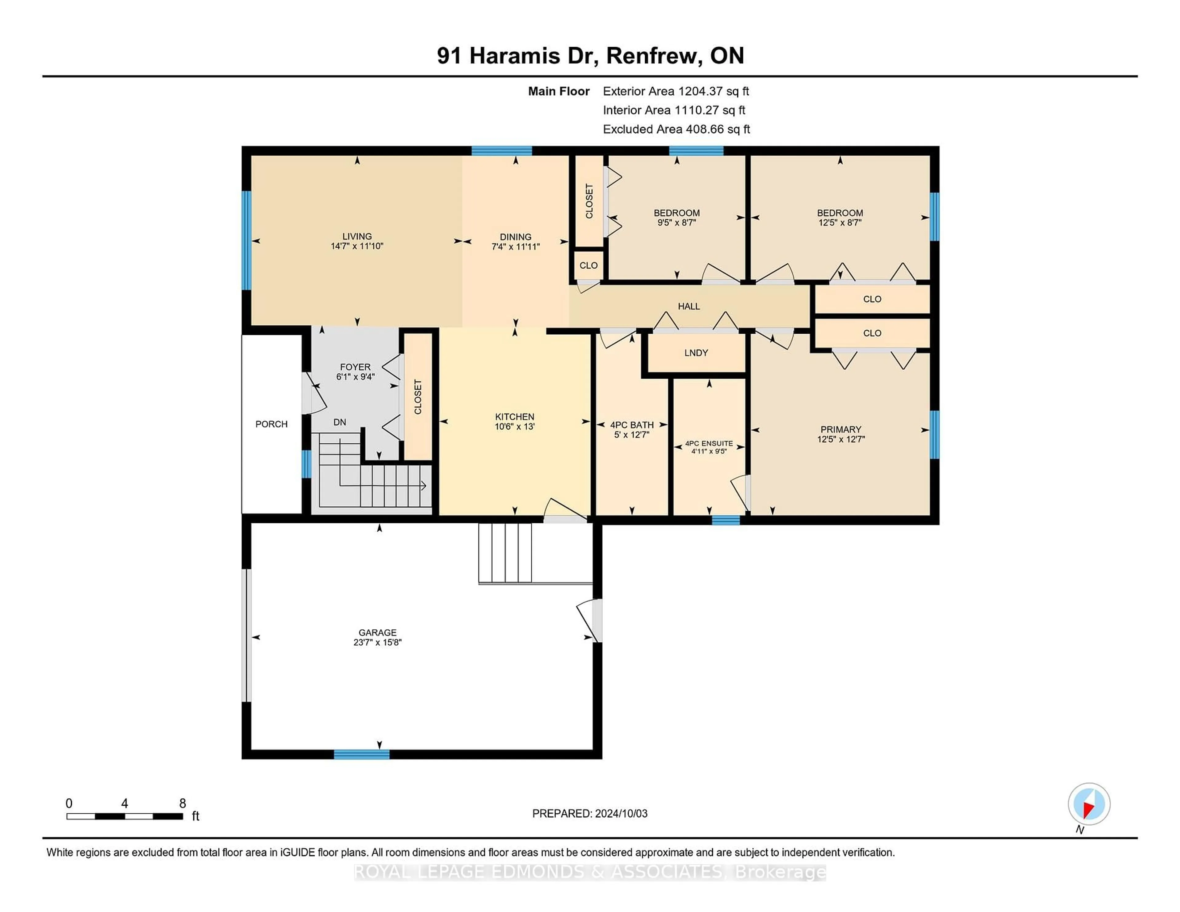 Floor plan for 91 Haramis Dr, Renfrew Ontario K7V 4M4