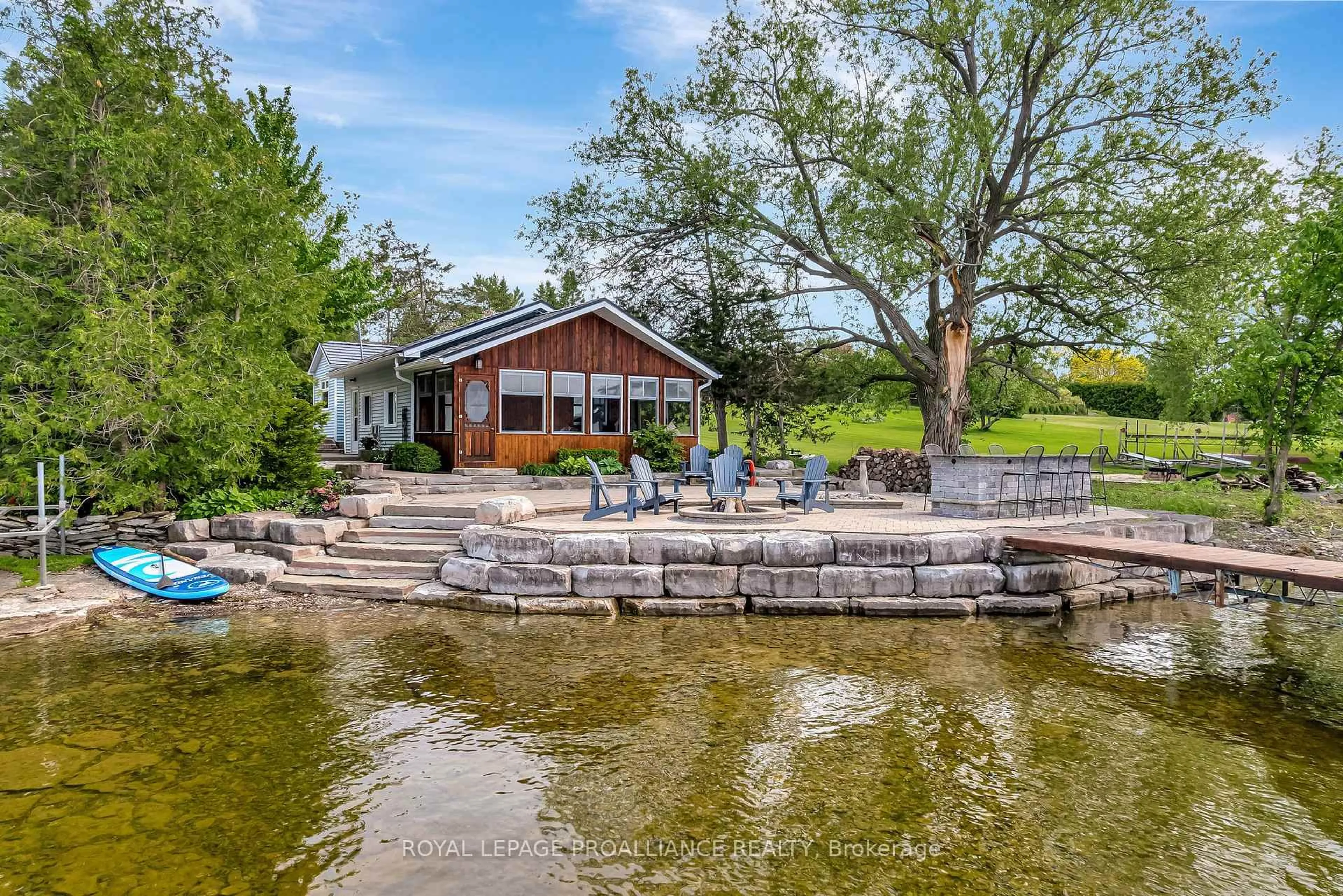 A pic from outside/outdoor area/front of a property/back of a property/a pic from drone, water/lake/river/ocean view for 441B Massassauga Rd, Prince Edward County Ontario K8N 4Z7