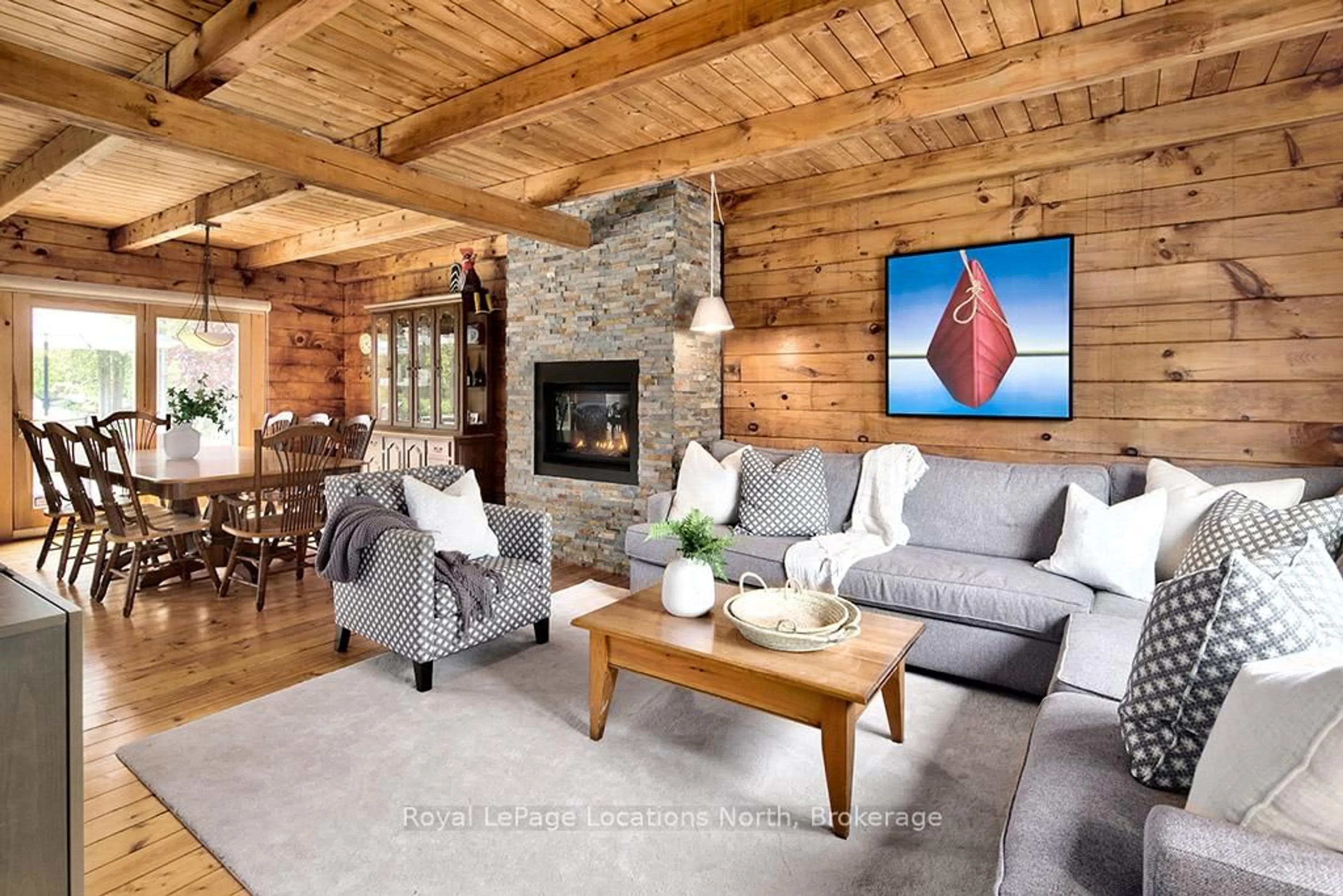 Living room with furniture, wood/laminate floor for 112 Algonquin Dr, Meaford Ontario N0M 1Y0