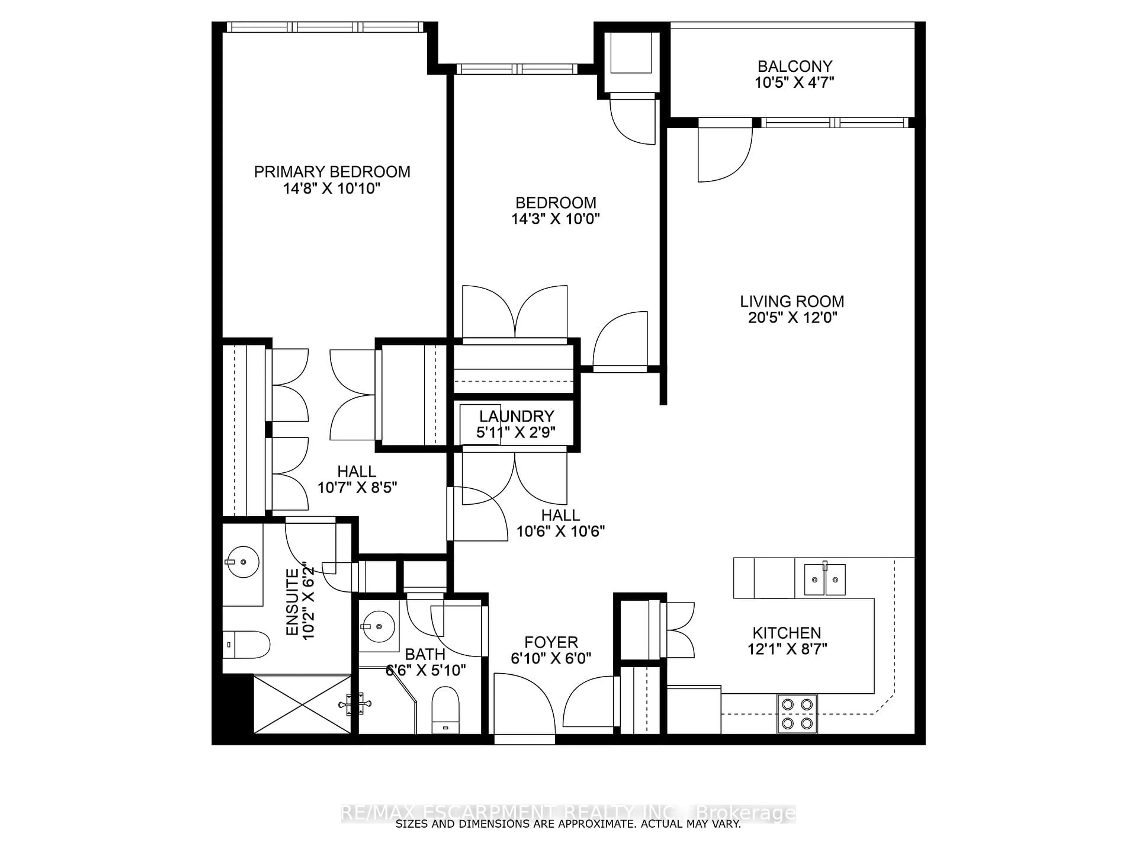 Floor plan for 4644 Pettit Ave #213, Niagara Falls Ontario L2E 0B4