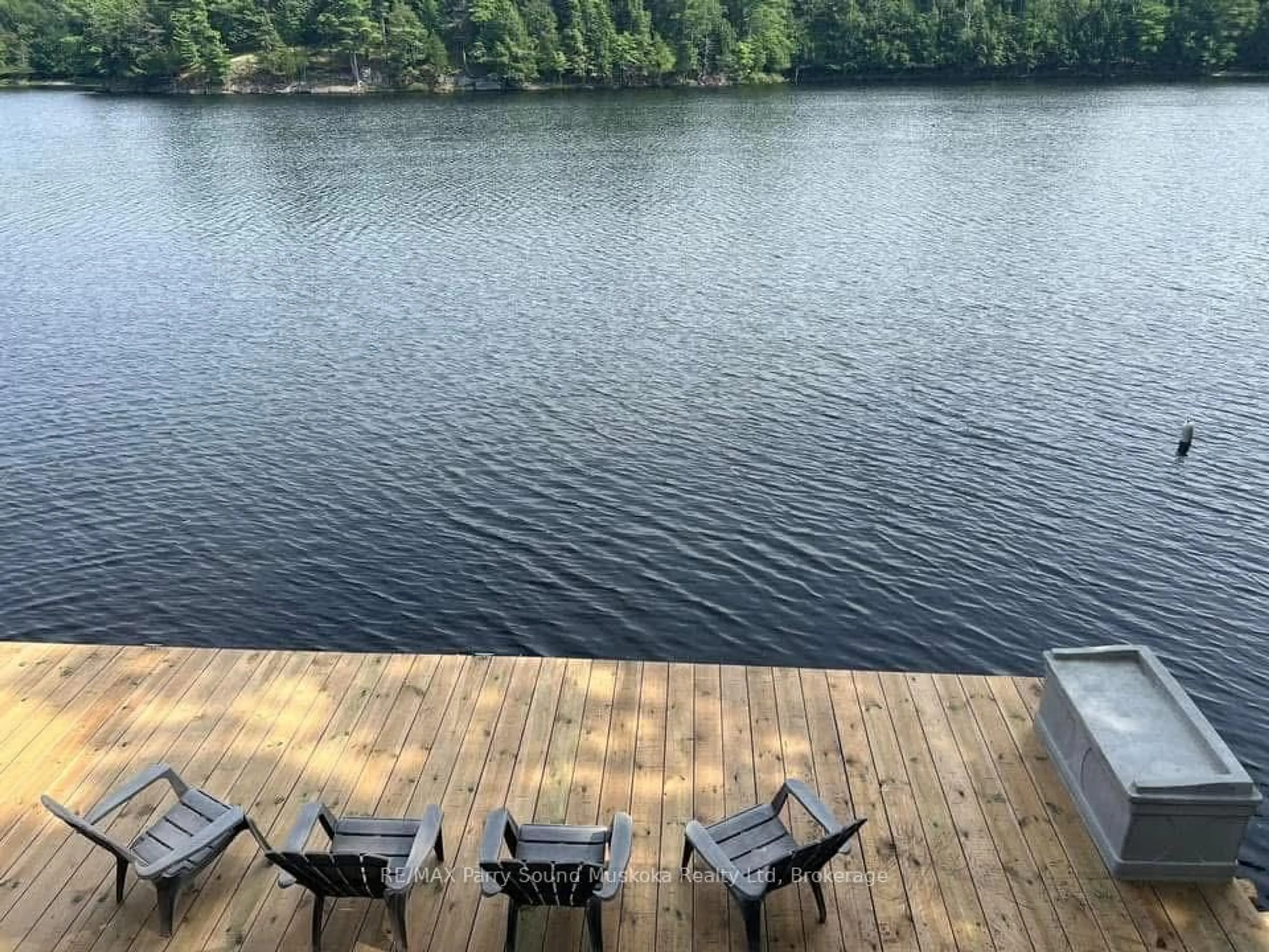 Patio, water/lake/river/ocean view for 203 Healey Lake Water N/A, The Archipelago Ontario P0C 1H0