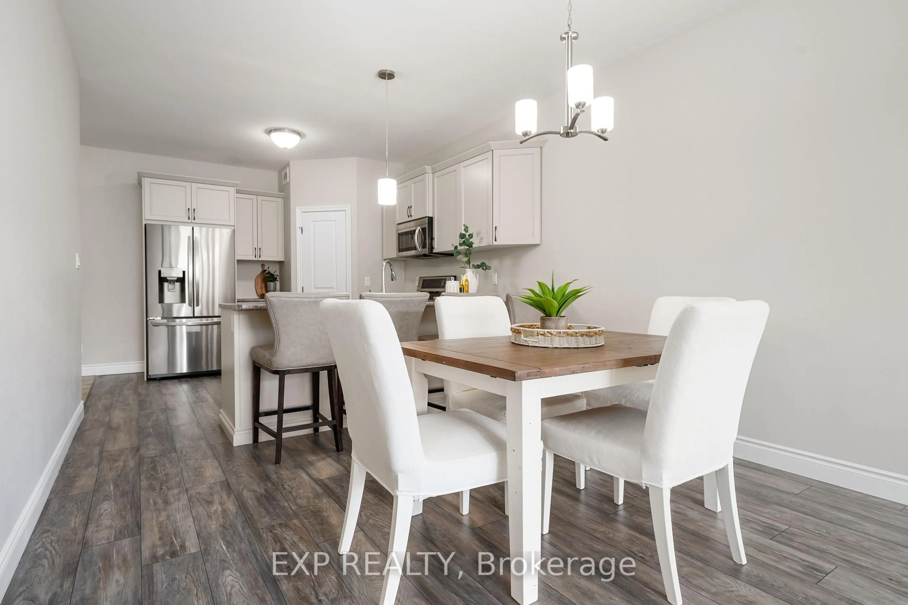 Open concept kitchen, wood/laminate floor for 31 Farmington Cres, Belleville Ontario K8N 0J9