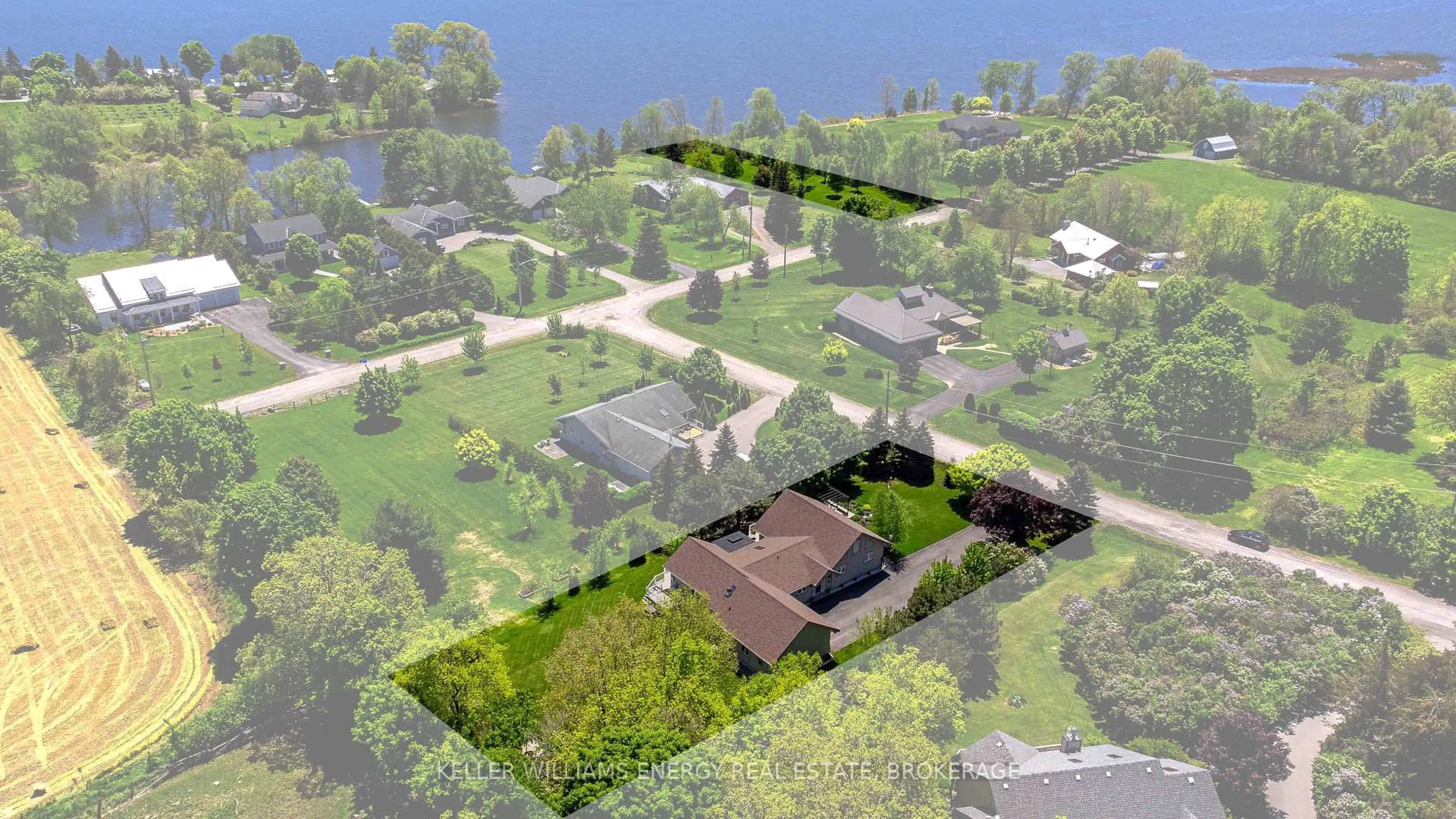 A pic from outside/outdoor area/front of a property/back of a property/a pic from drone, water/lake/river/ocean view for 43 Smiths Bay Ave, Prince Edward County Ontario K0K 2T0