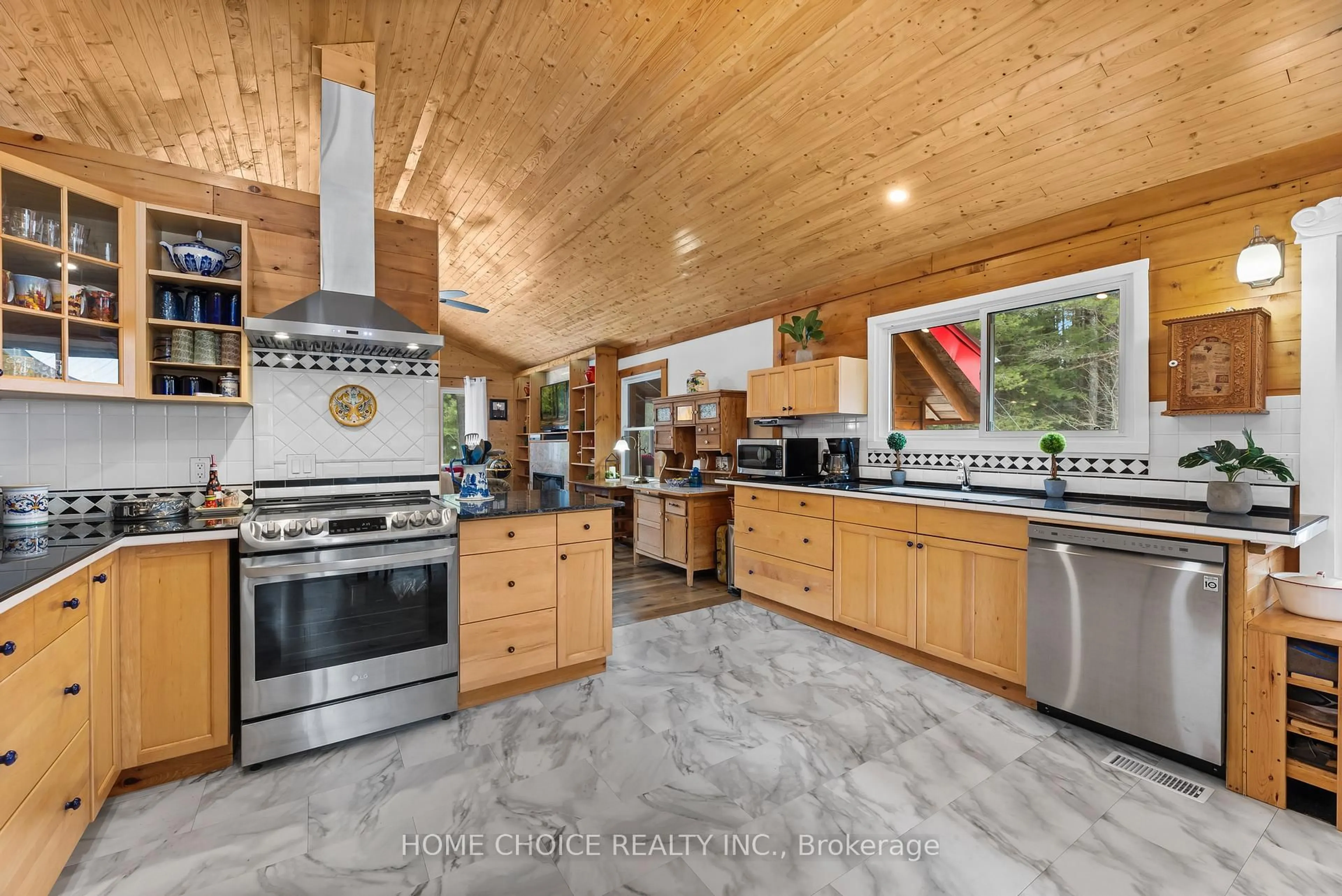 Open concept kitchen, ceramic/tile floor for 1190 North Baptiste Lake Rd, Maynooth Ontario K0L 2S0
