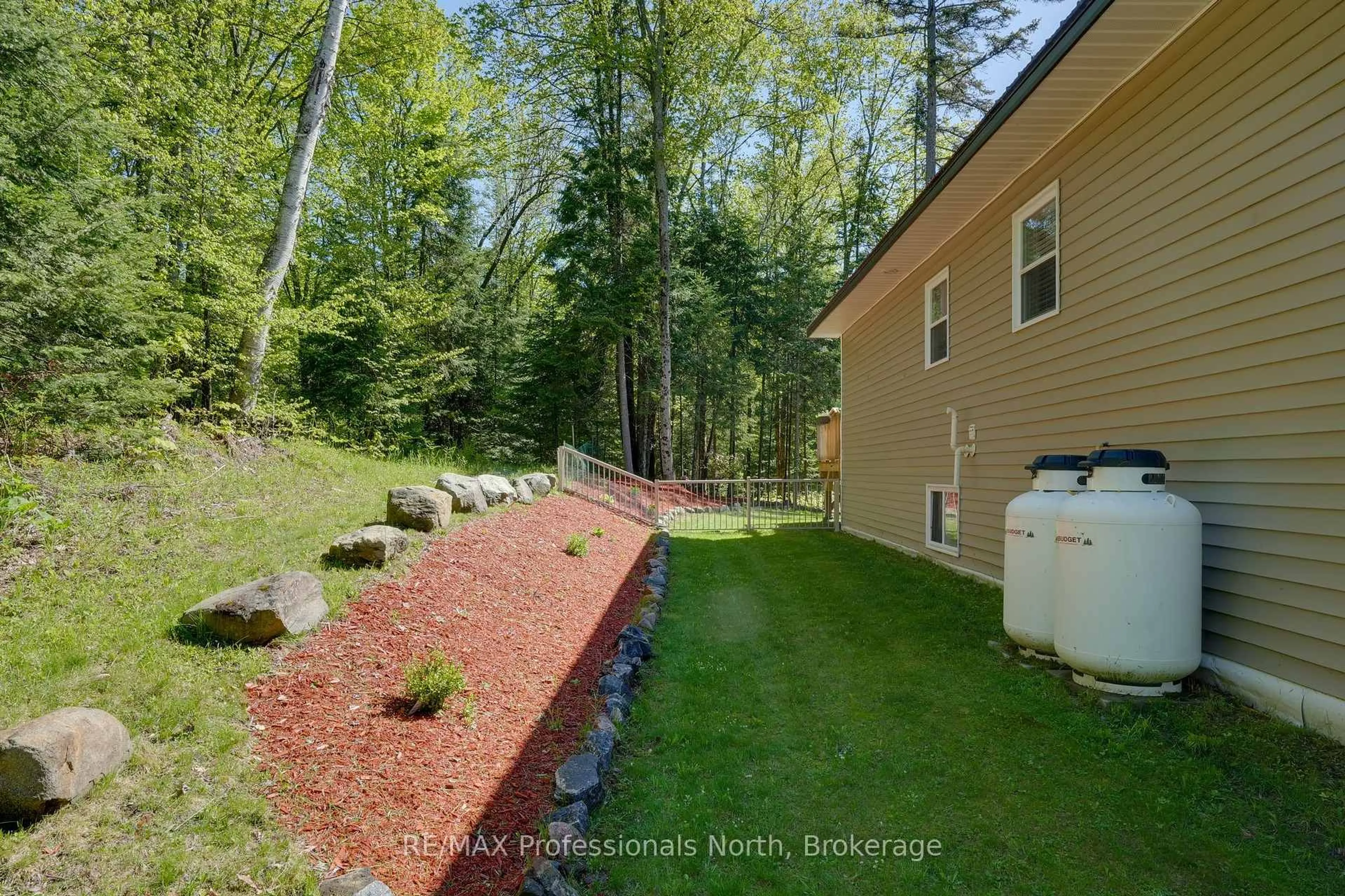 Patio, forest/trees view for 311 STATION Rd, Perry Ontario P0A 1J0