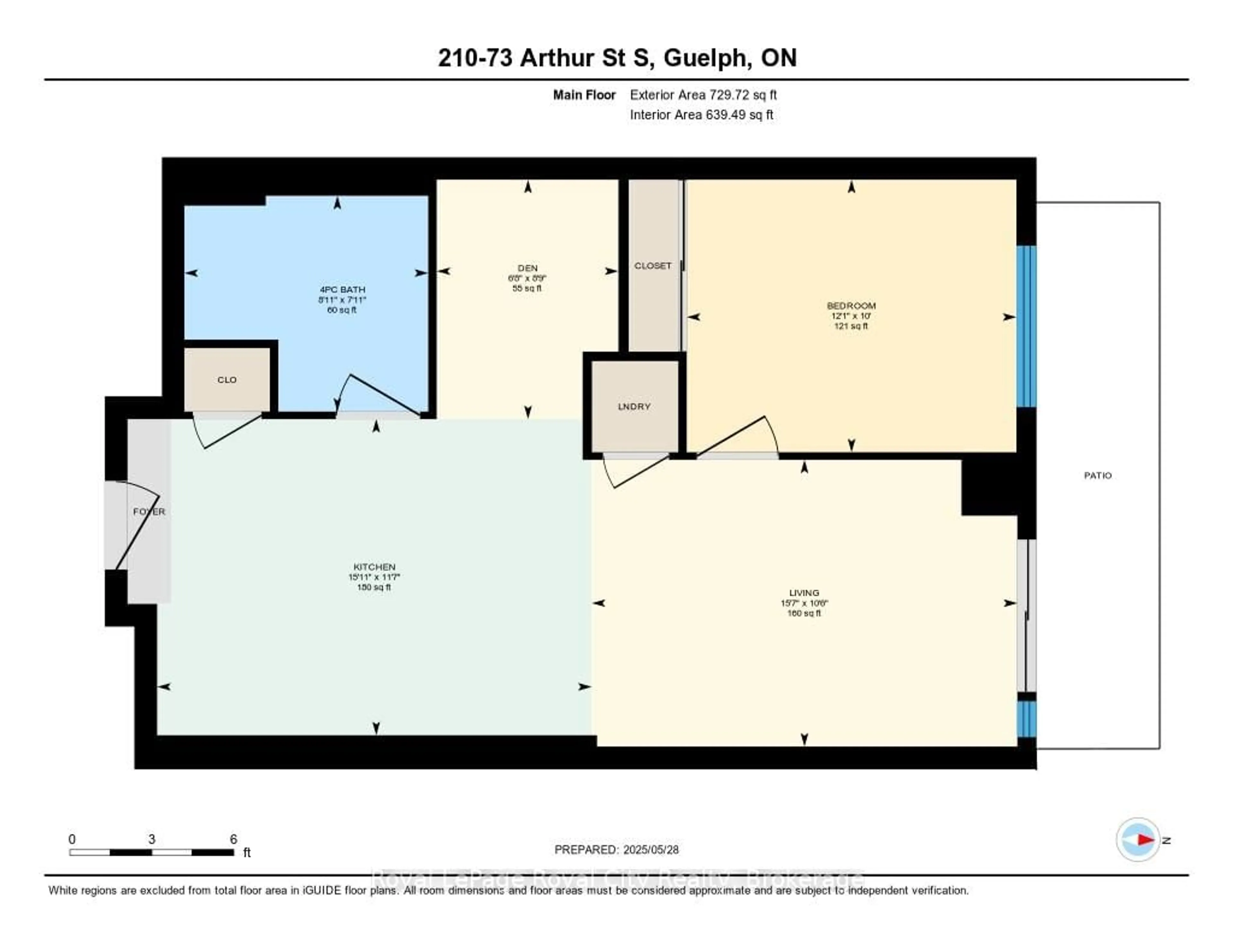 Floor plan for 73 Arthur St #210, Guelph Ontario N1E 0S6