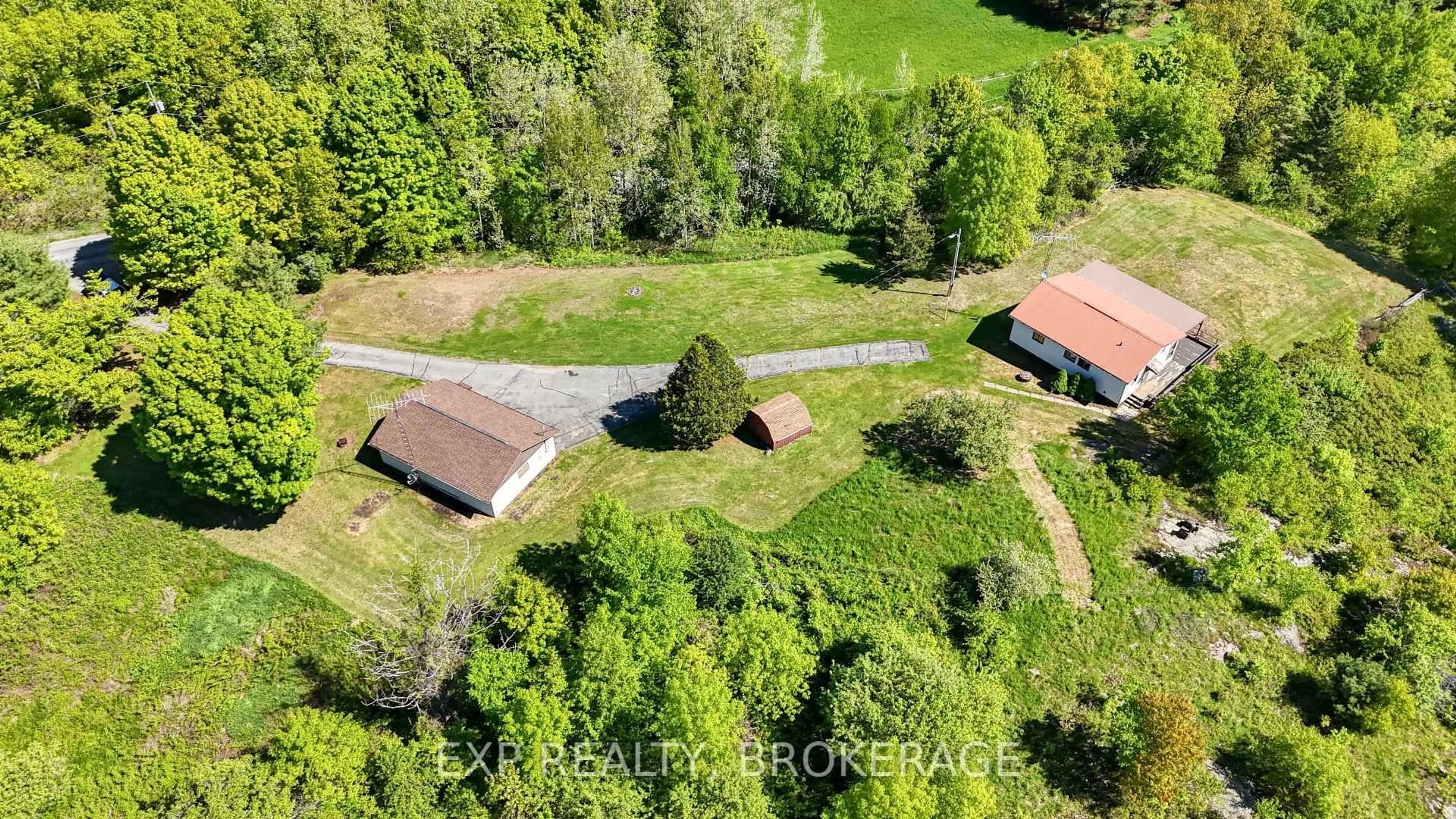 A pic from outside/outdoor area/front of a property/back of a property/a pic from drone, unknown for 1944A-1944B FISH CREEK Rd, Tichborne Ontario K0H 2V0