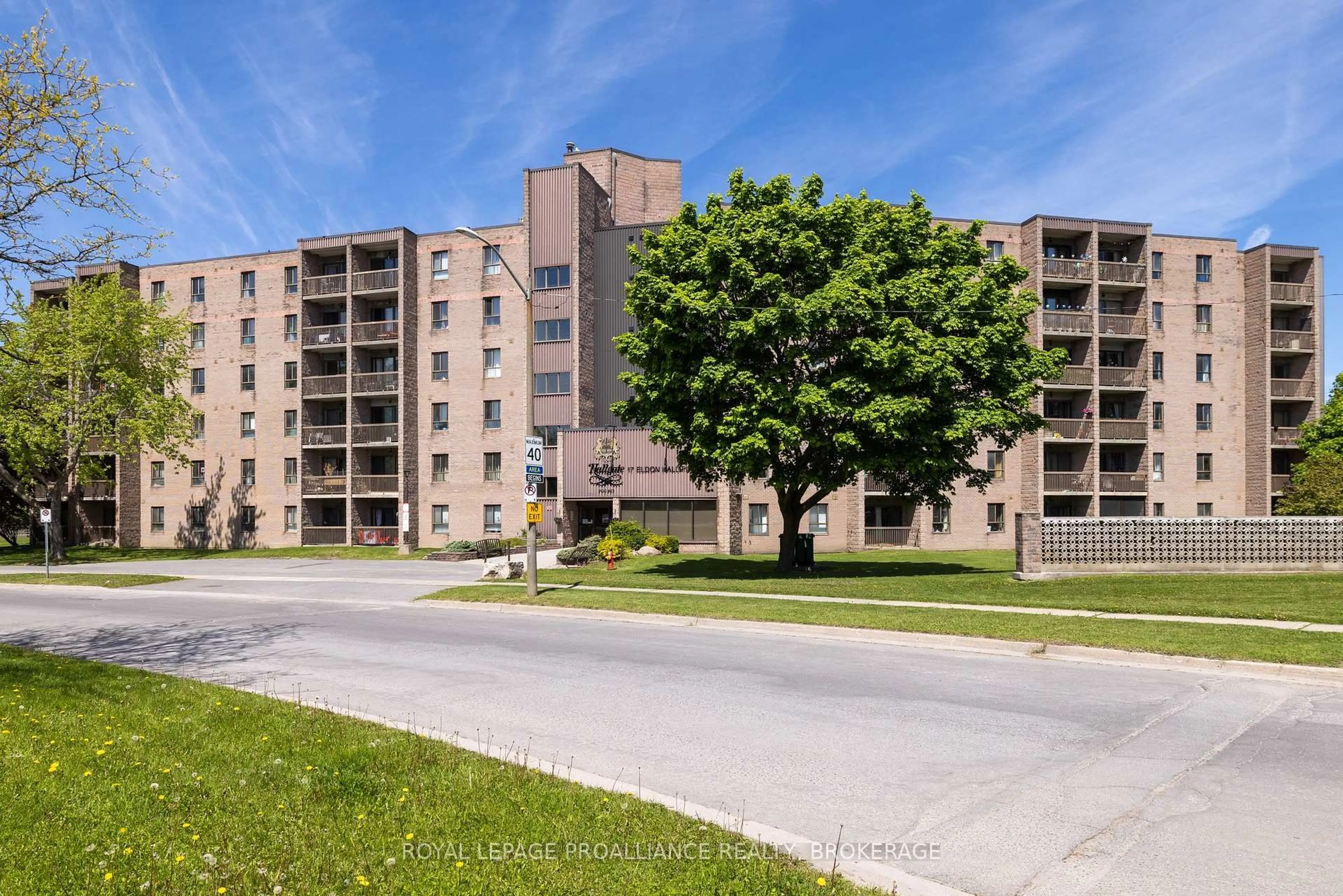 A pic from outside/outdoor area/front of a property/back of a property/a pic from drone, unknown for 17 Eldon Hall Pl #505, Kingston Ontario K7M 7H5