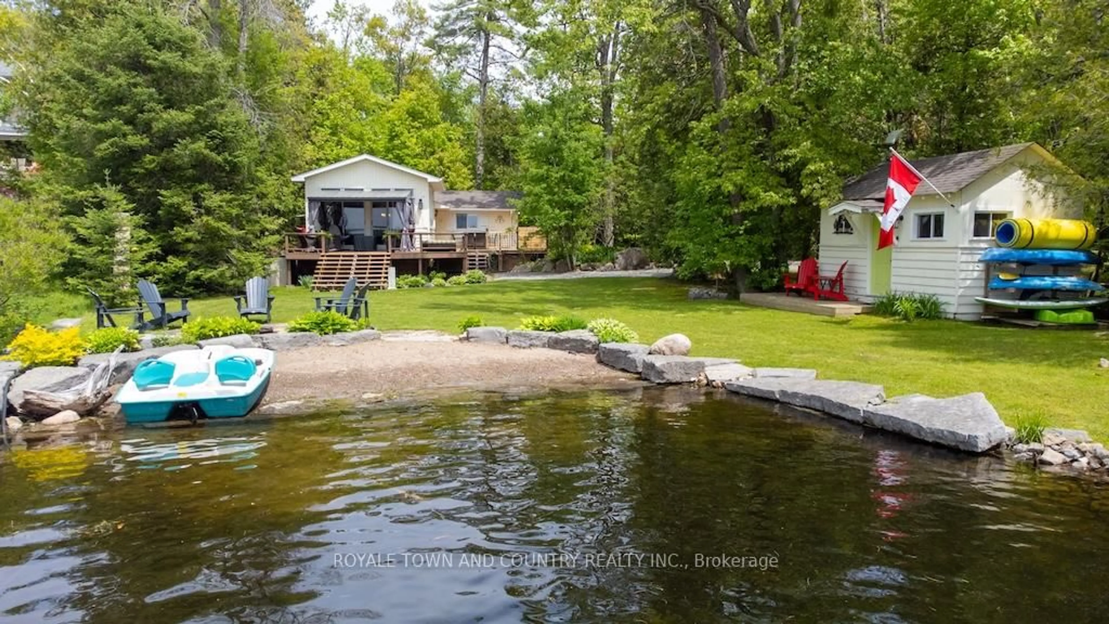A pic from outside/outdoor area/front of a property/back of a property/a pic from drone, water/lake/river/ocean view for 6 Fire Route 14B N/A, Trent Lakes Ontario K0L 1J0