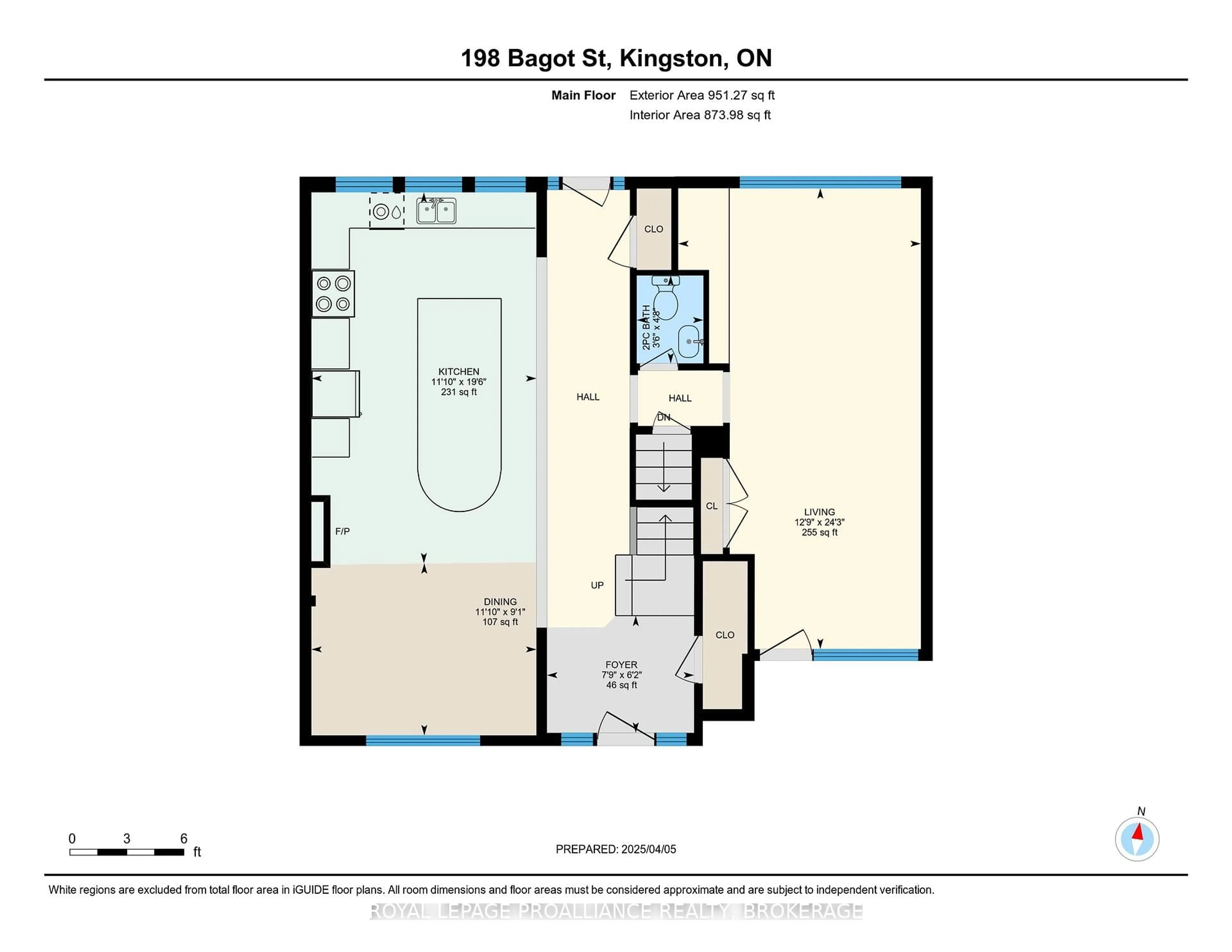 Floor plan for 198 Bagot St, Kingston Ontario K7L 3G1