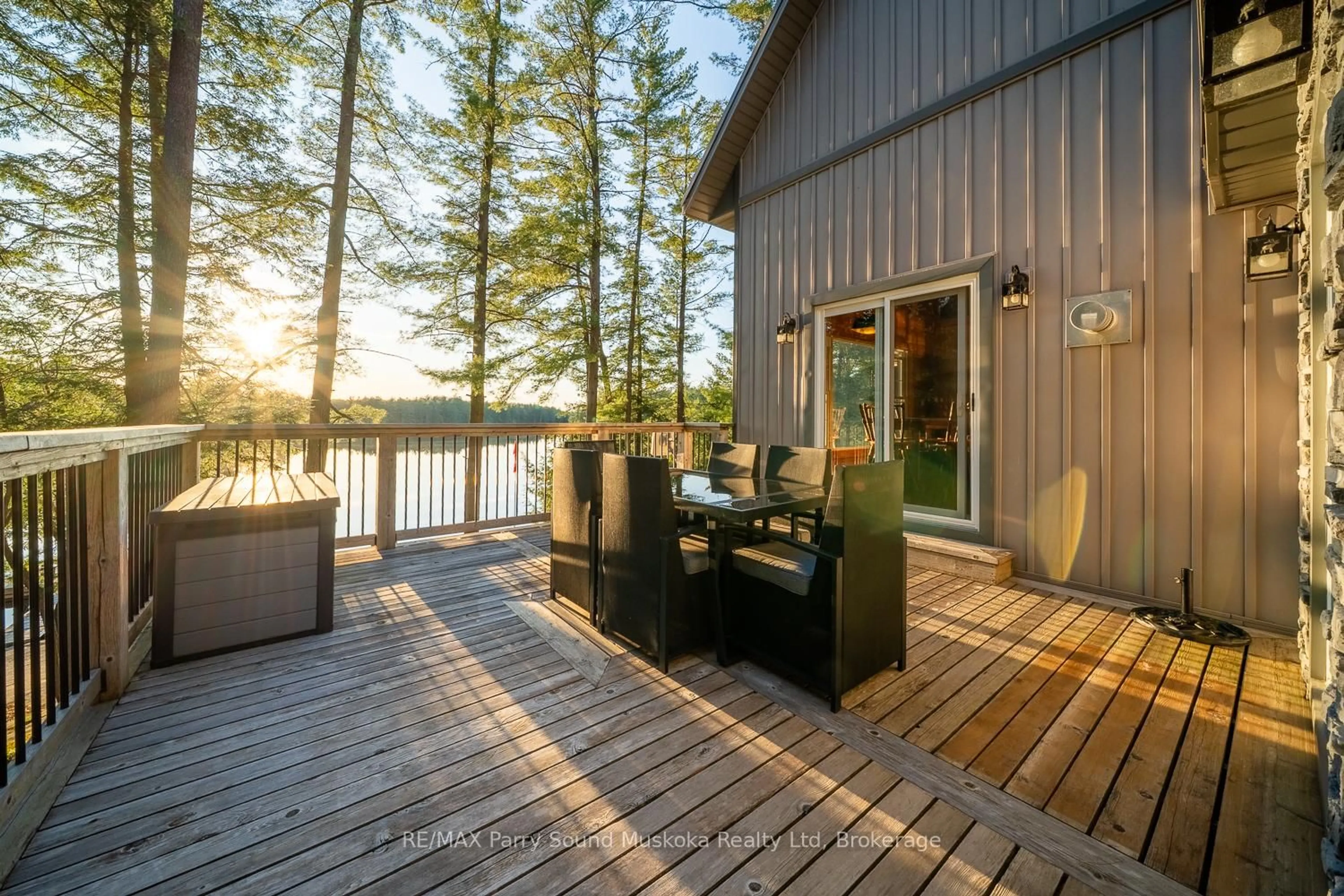 Patio, water/lake/river/ocean view for 61B Hamer Bay Rd, Seguin Ontario P0C 1H0