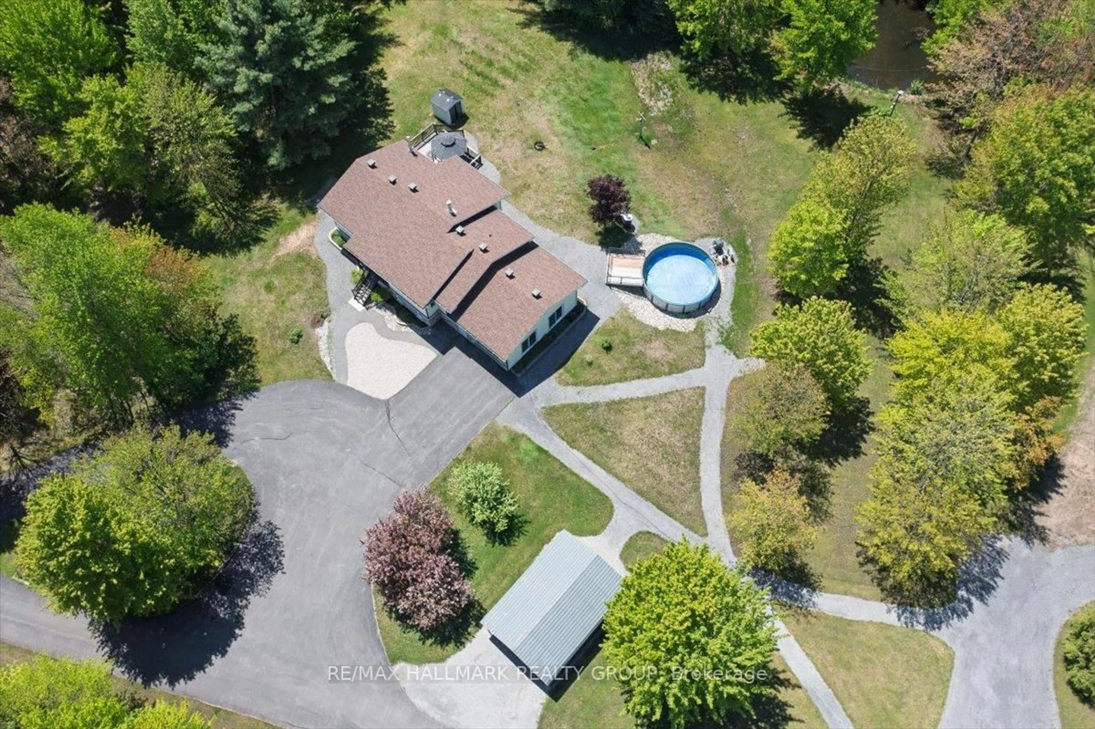 A pic from outside/outdoor area/front of a property/back of a property/a pic from drone, street for 1720 Des Pins Rd, The Nation Ontario K0A 2M0