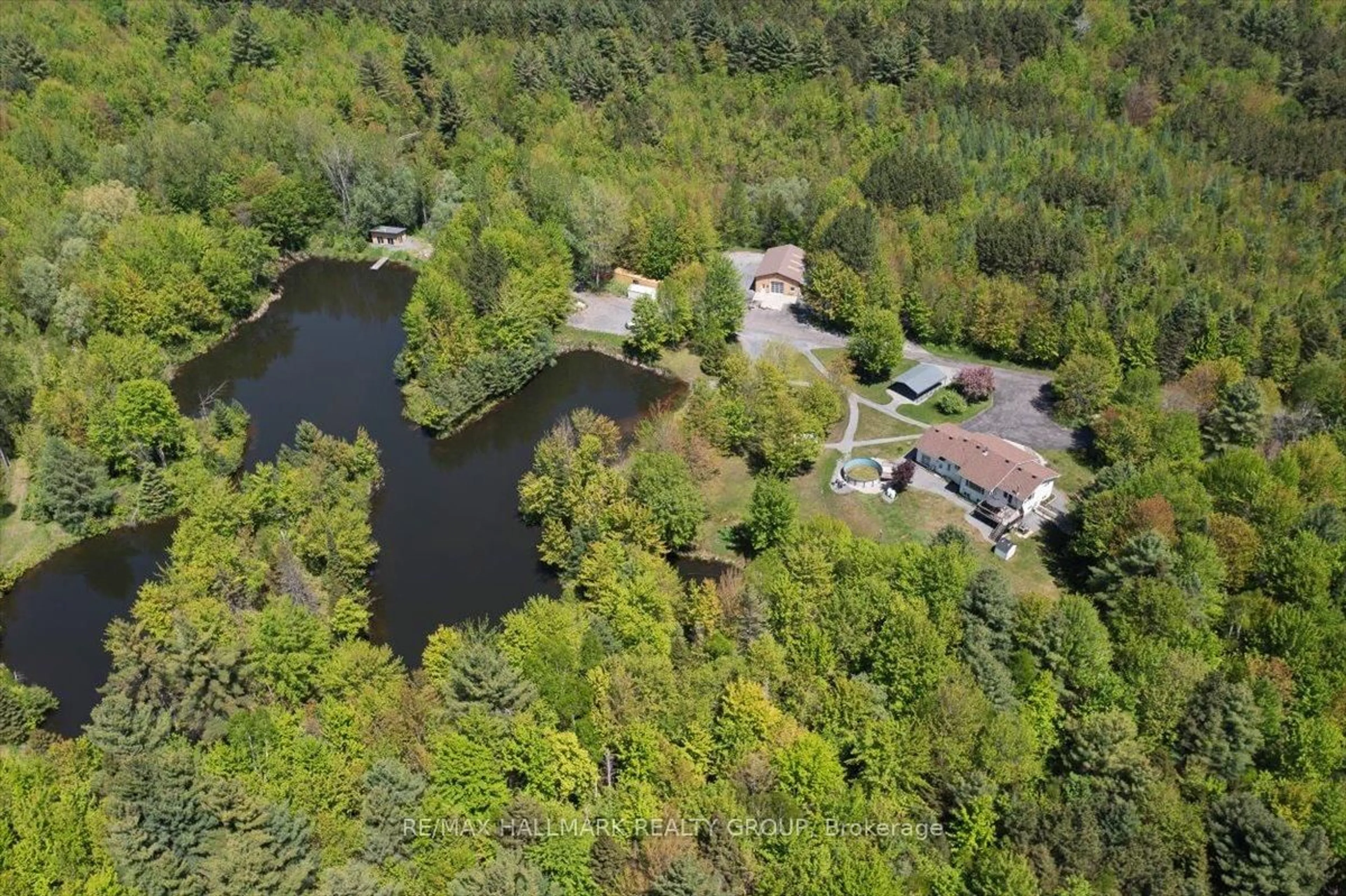 A pic from outside/outdoor area/front of a property/back of a property/a pic from drone, water/lake/river/ocean view for 1720 Des Pins Rd, The Nation Ontario K0A 2M0