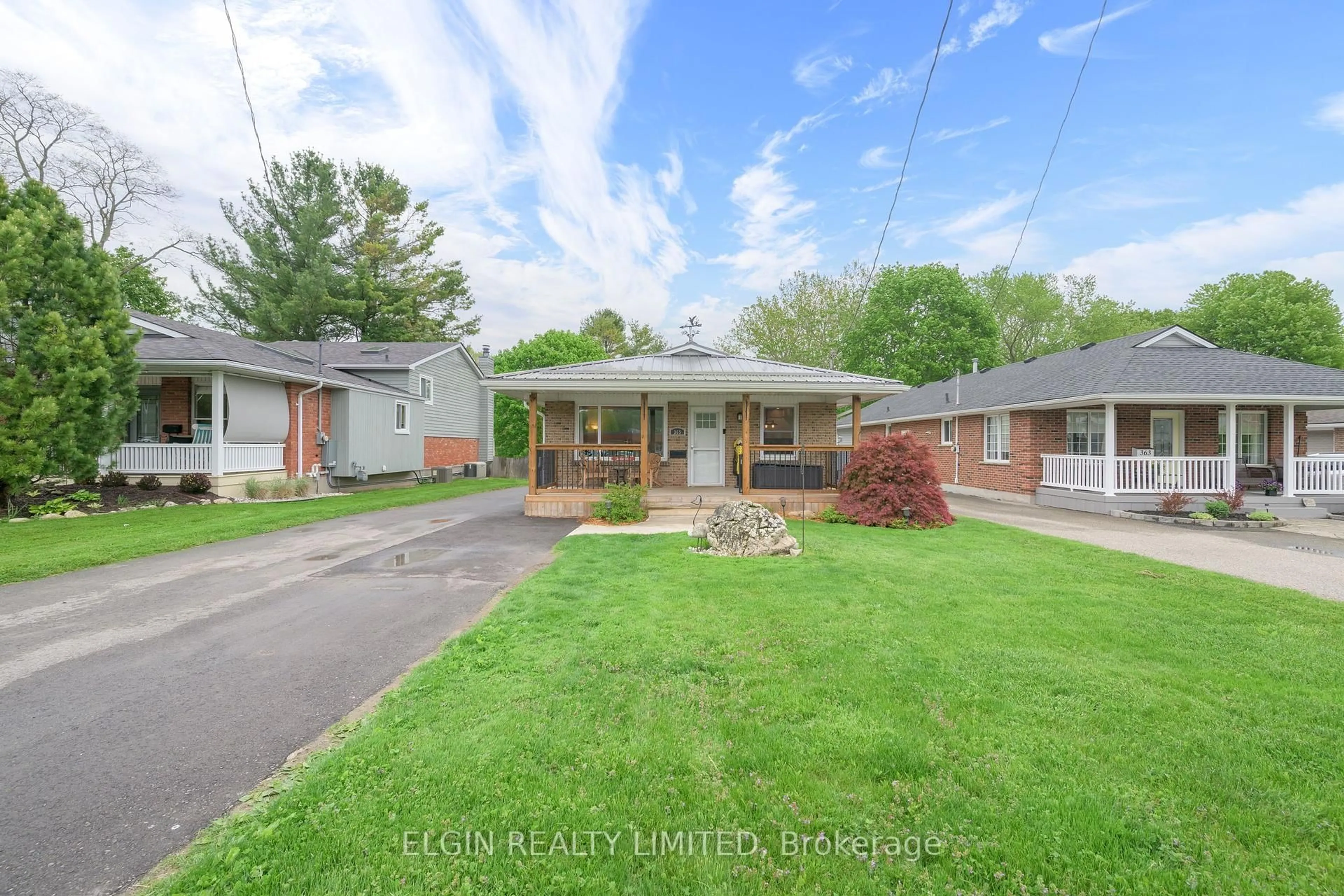 A pic from outside/outdoor area/front of a property/back of a property/a pic from drone, street for 365 CARLOW Rd, Central Elgin Ontario N5L 1B6