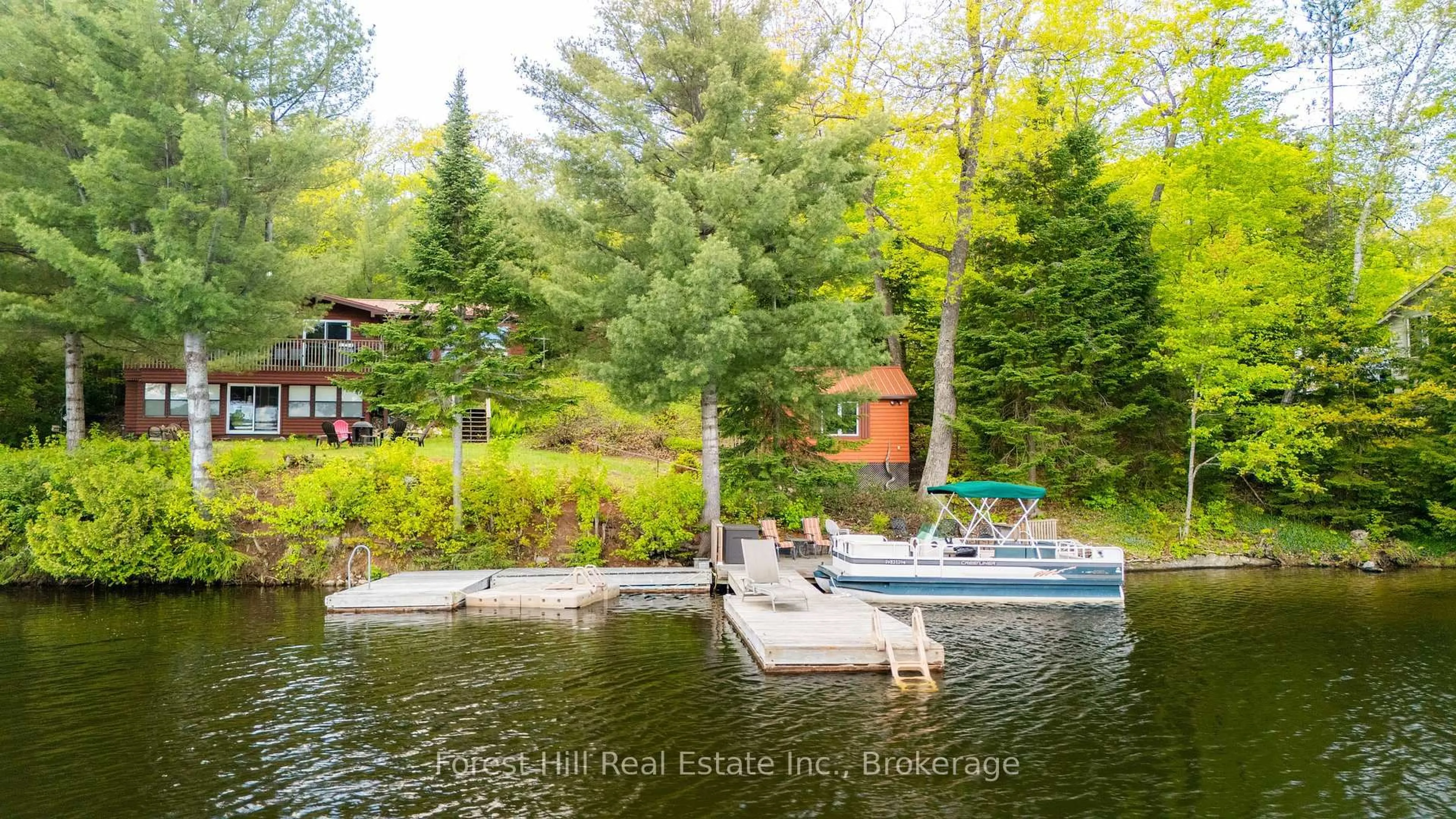 Patio, water/lake/river/ocean view for 445 Lorimer Lake Rd, McDougall Ontario P2A 2W7