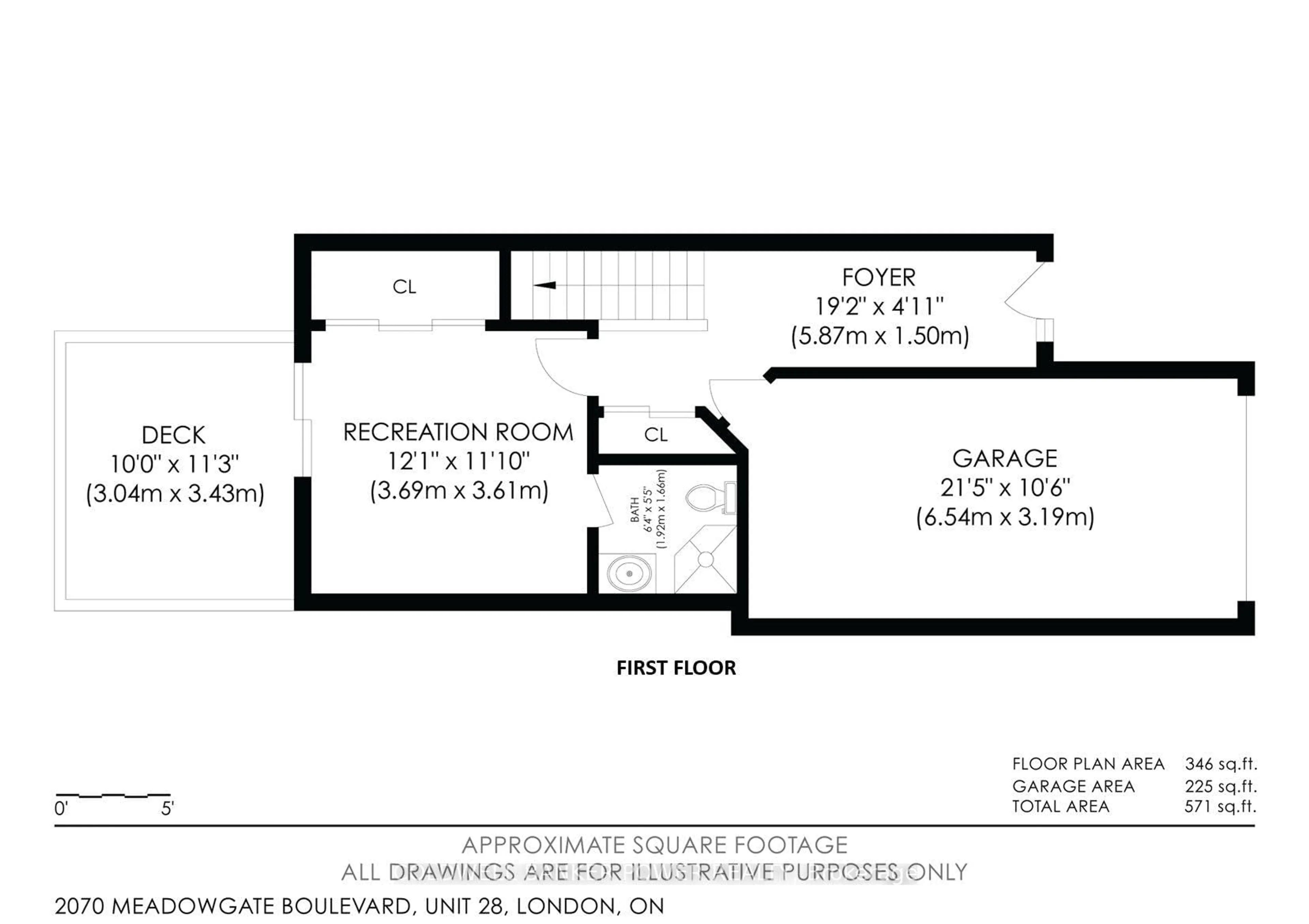 Floor plan for 2070 Meadowgate Blvd #28, London South Ontario N6M 1K1