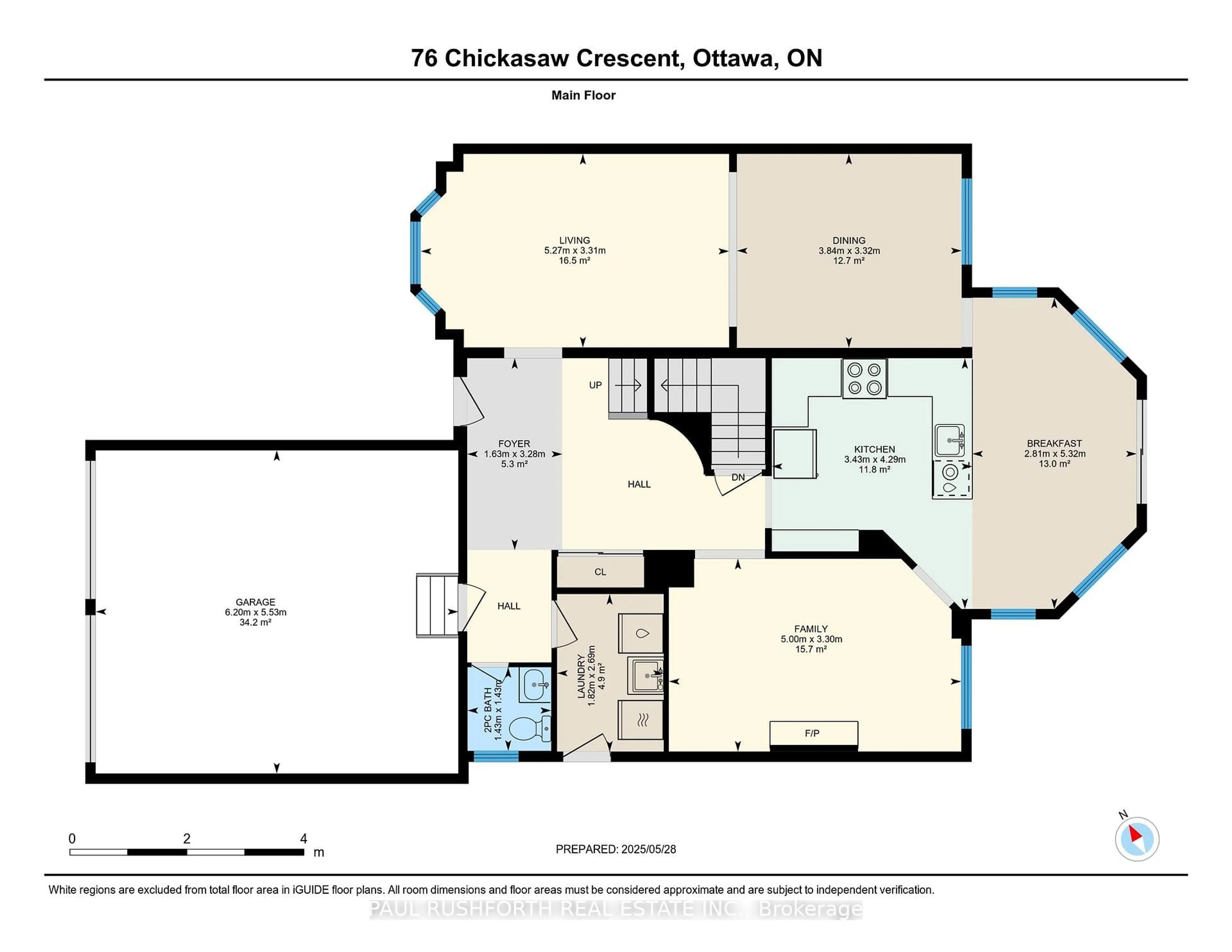 Floor plan for 76 Chickasaw Cres, Kanata Ontario K2M 1M7