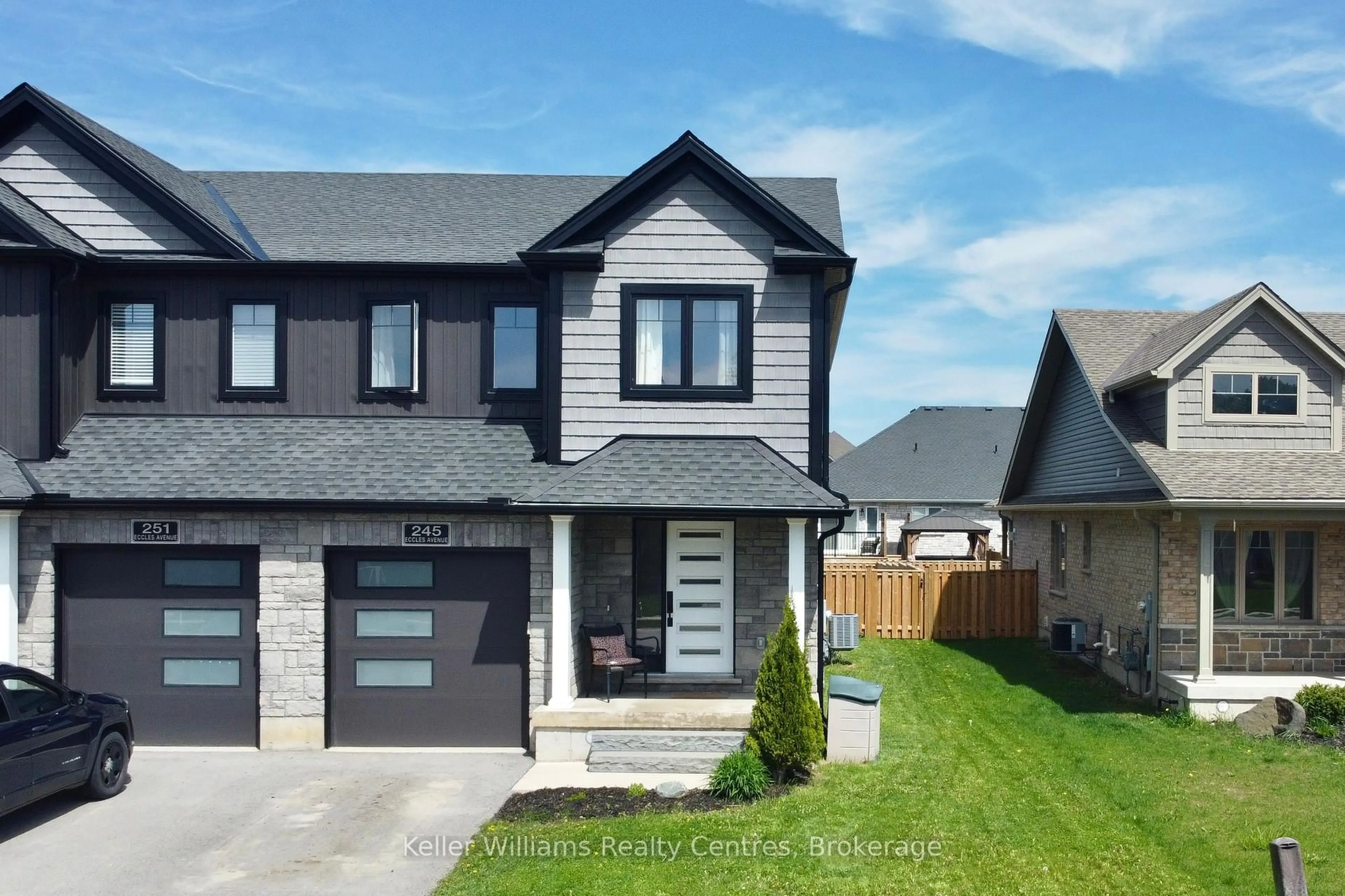 Home with vinyl exterior material, street for 245 Eccles Ave, West Grey Ontario N0G 1R0