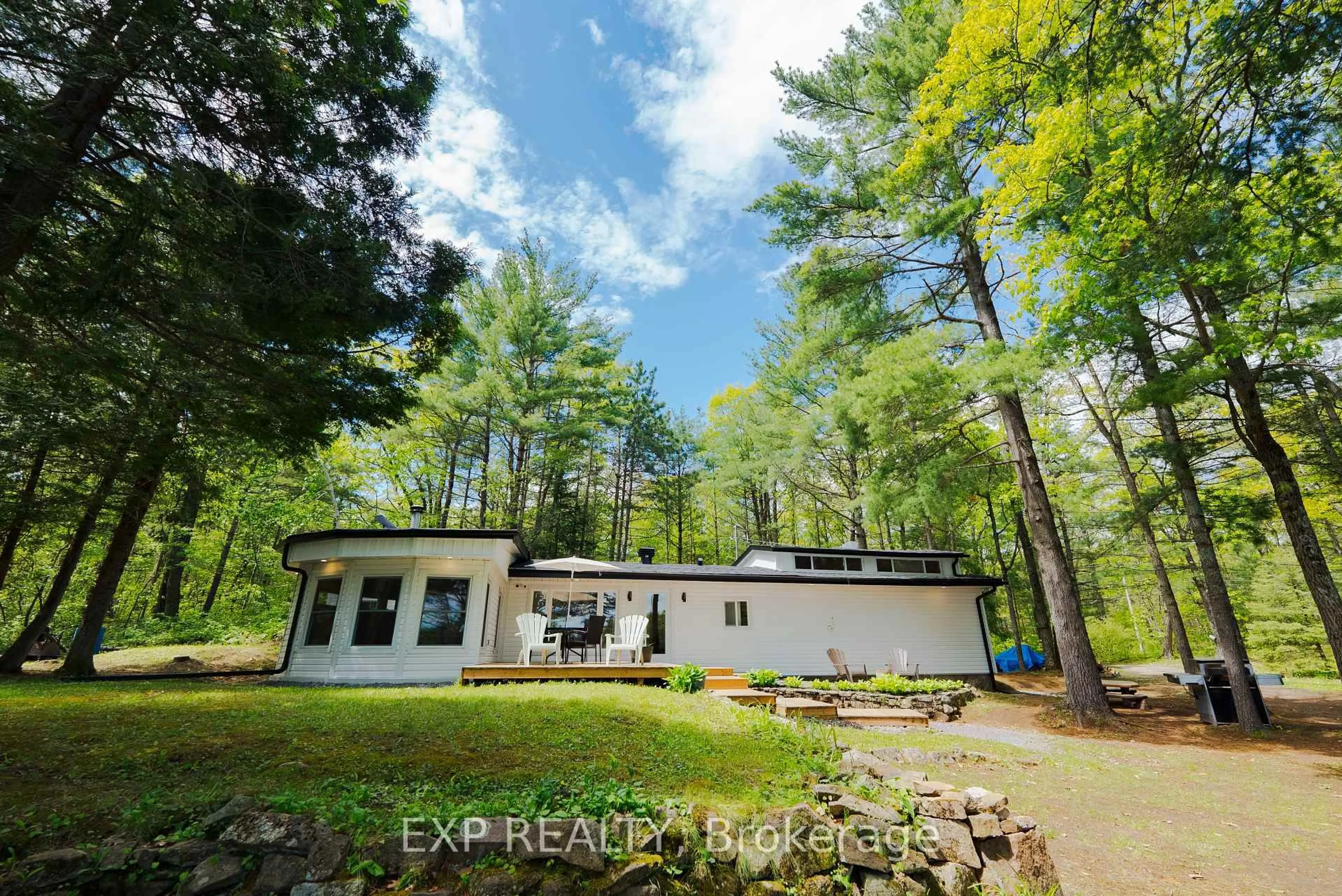 A pic from outside/outdoor area/front of a property/back of a property/a pic from drone, forest/trees view for 847 West Kosh Lake Rd, Havelock-Belmont-Methuen Ontario K0L 2H0