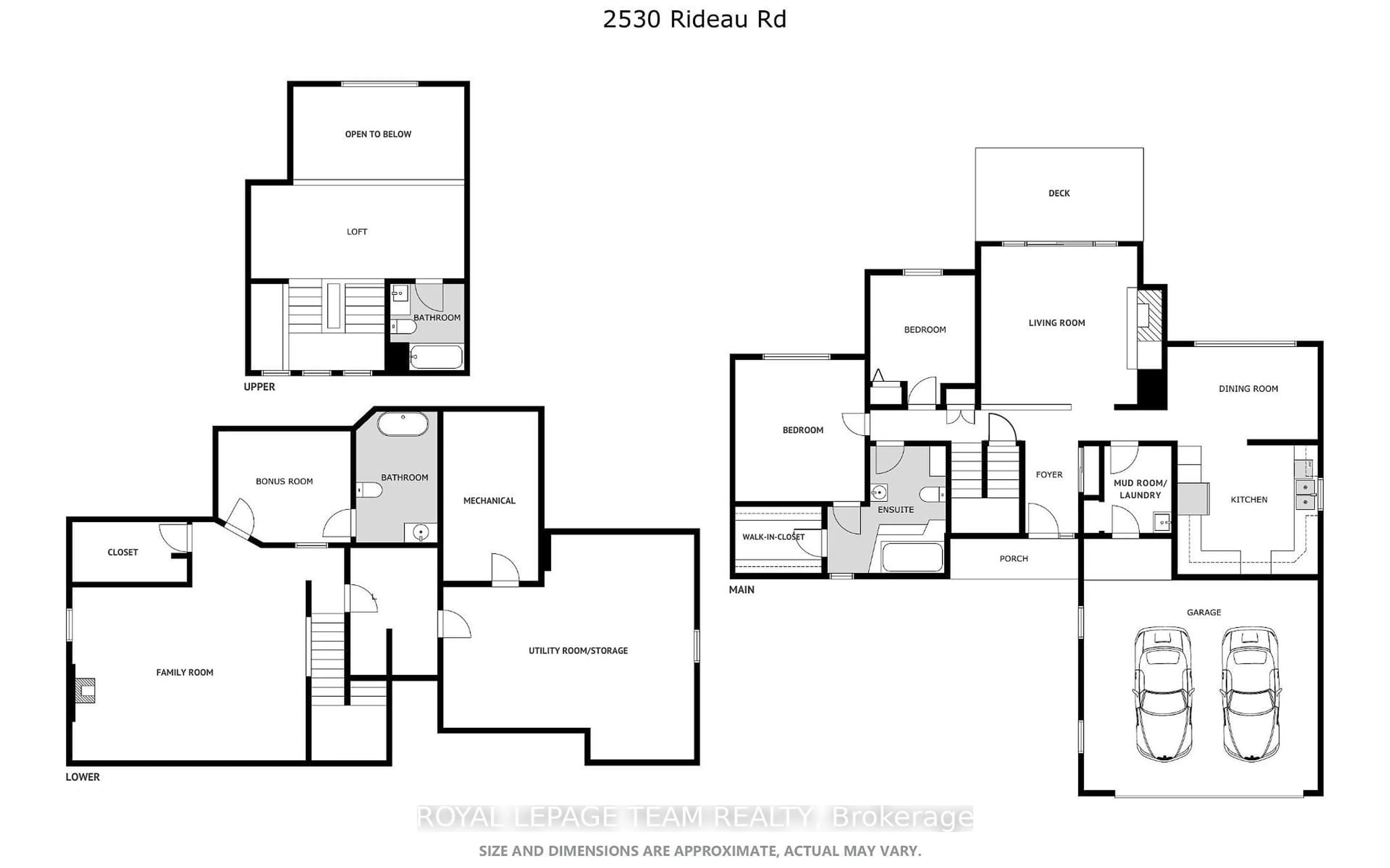 Floor plan for 2530 Rideau Rd, Ottawa Ontario K1X 1B2