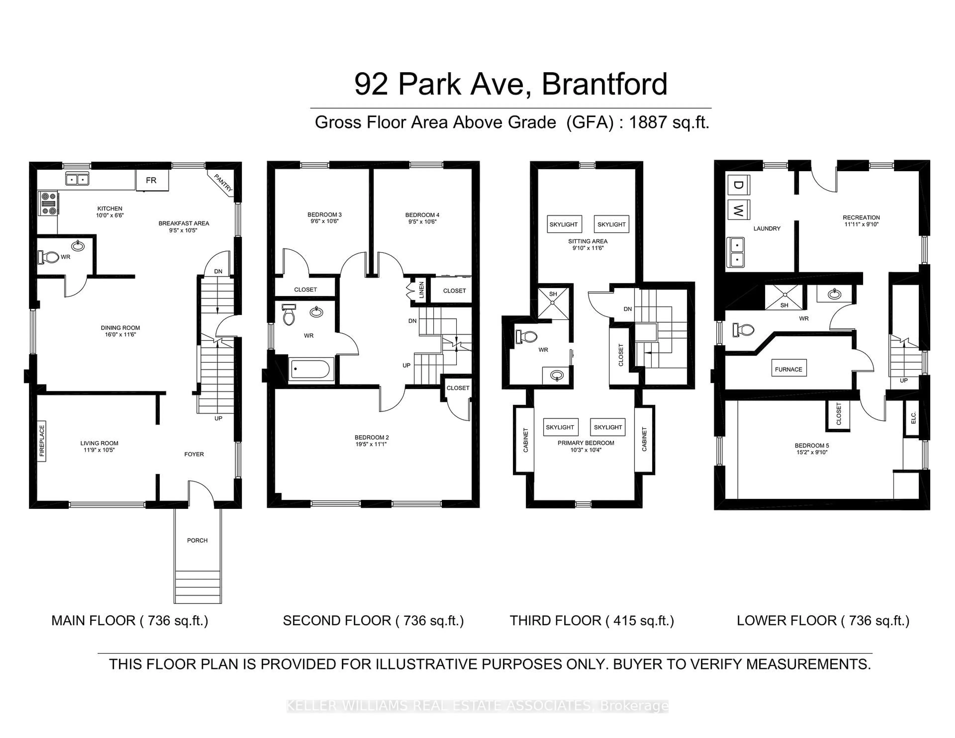 Floor plan for 92 Park Ave, Brantford Ontario N3S 5H6