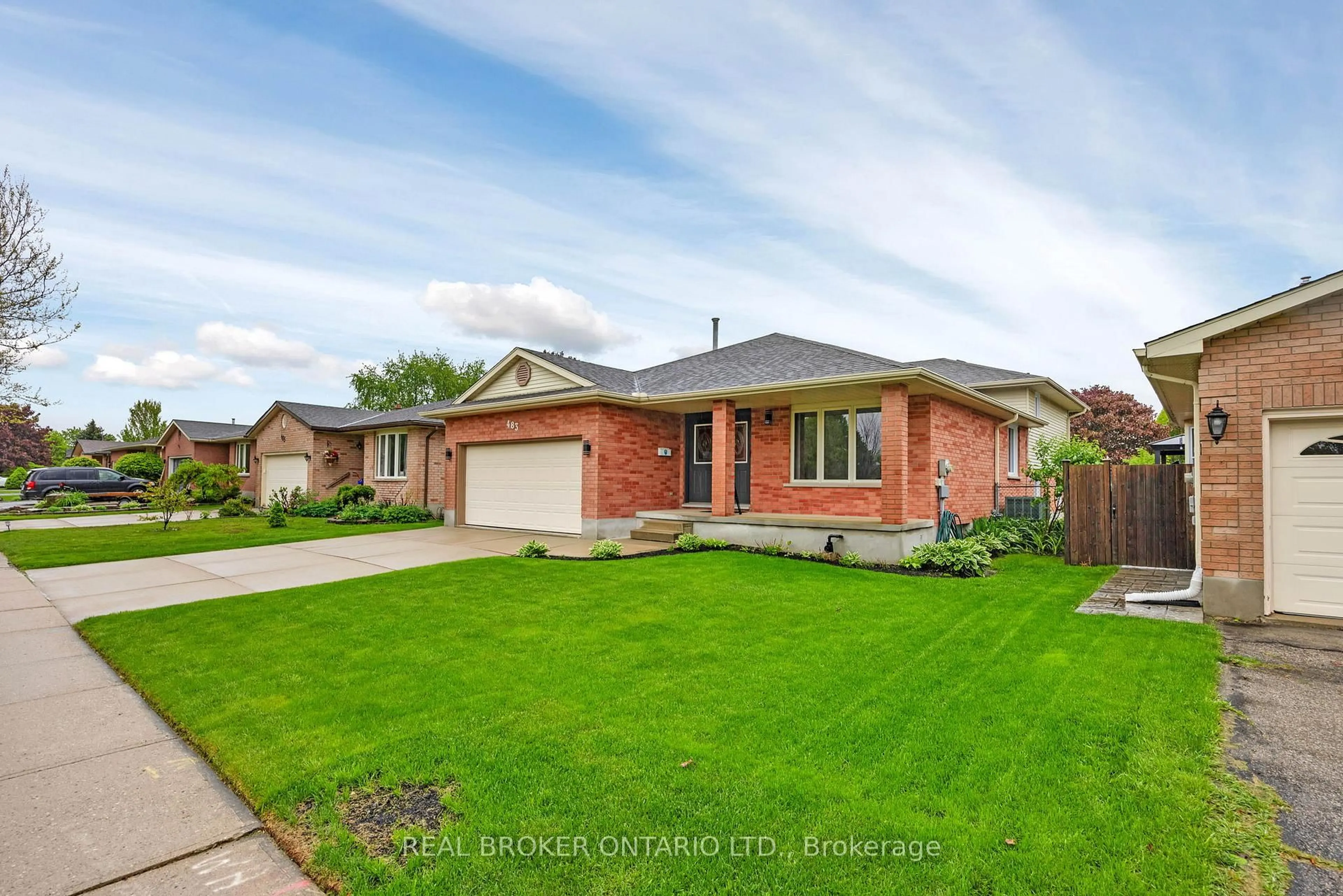 Home with brick exterior material, street for 483 Northlake Dr, Waterloo Ontario N2V 2A4