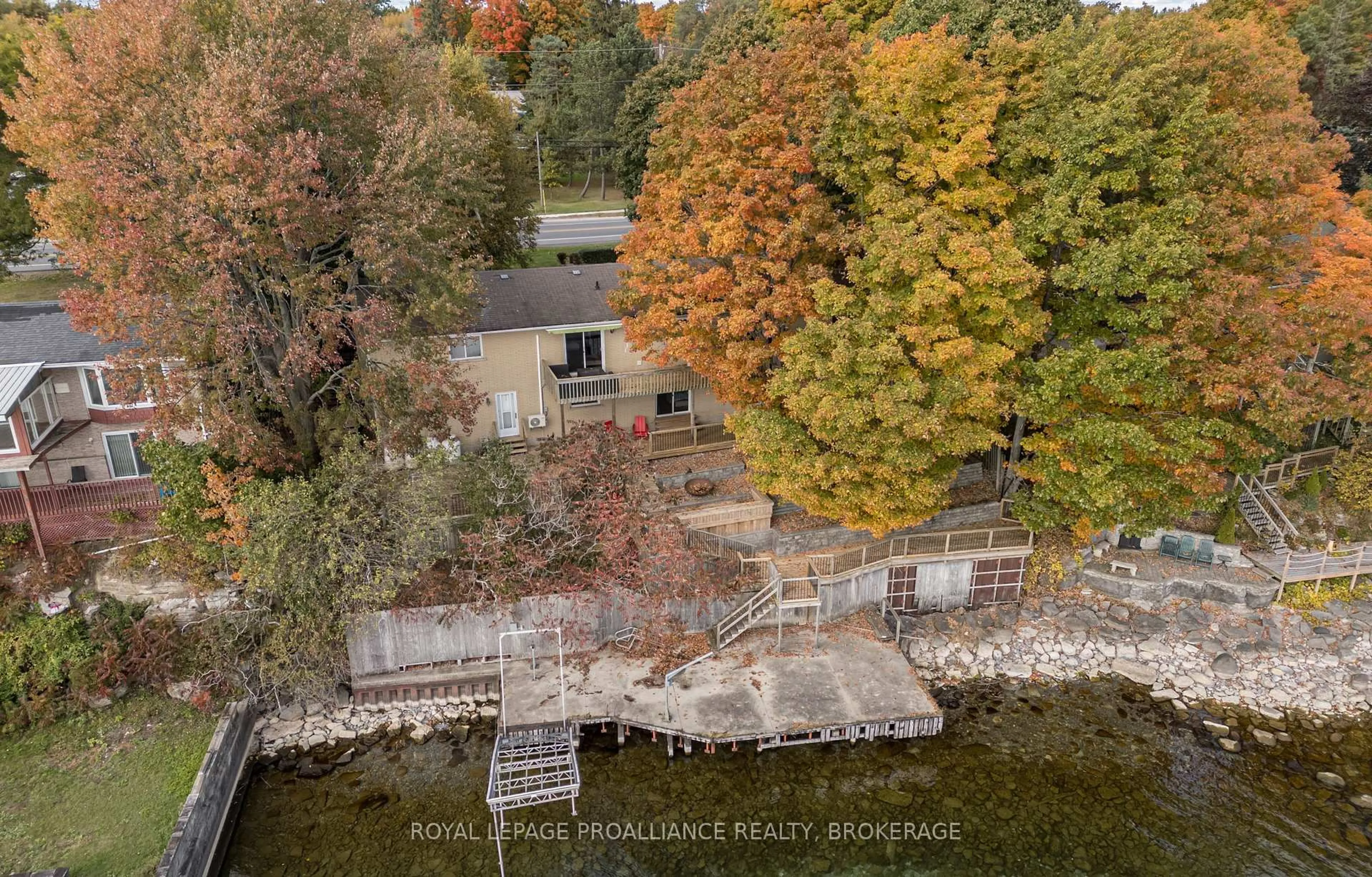 A pic from outside/outdoor area/front of a property/back of a property/a pic from drone, water/lake/river/ocean view for 4420 Bath Rd, Loyalist Ontario K7N 1A2