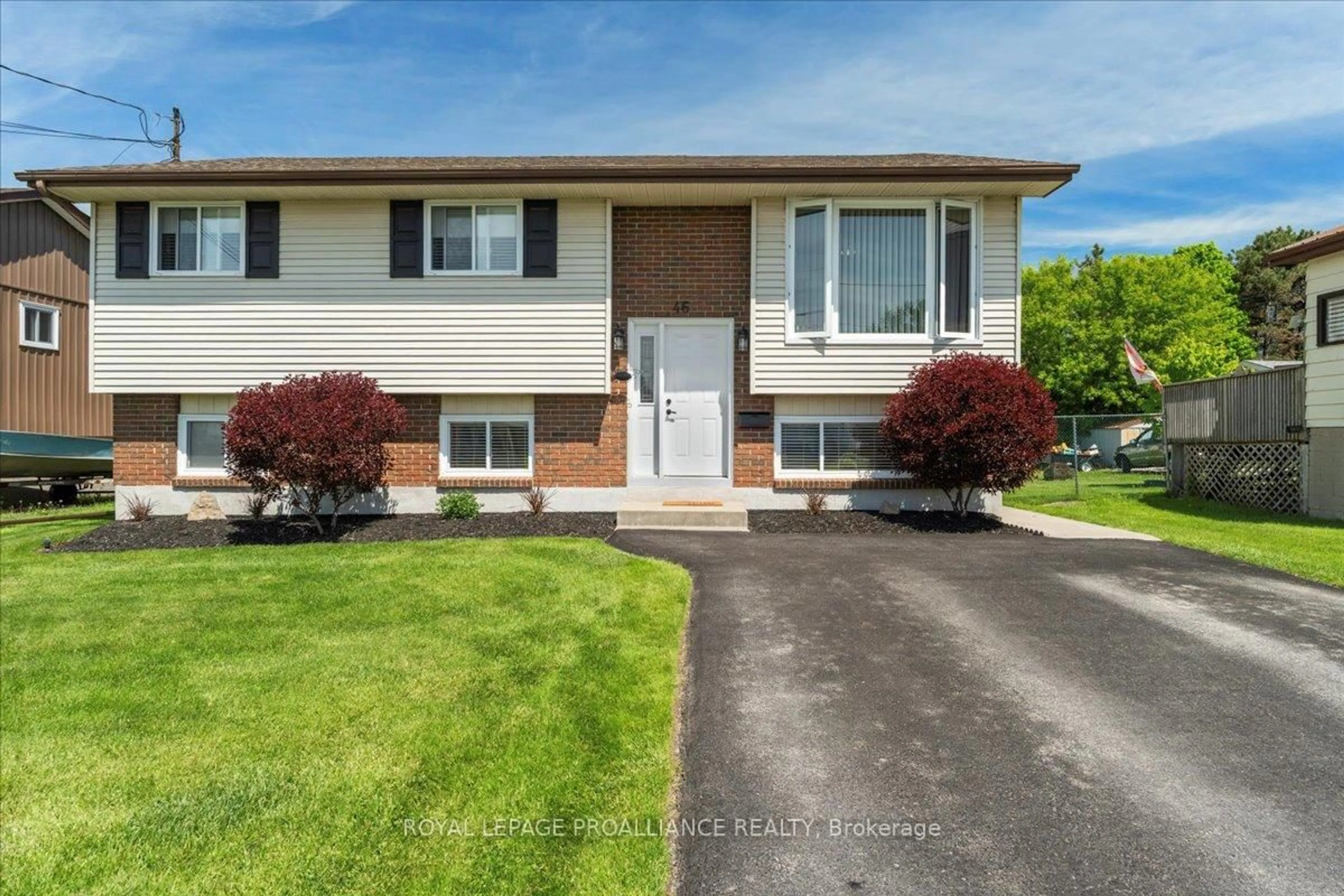 Home with vinyl exterior material, street for 46 Safe Blvd, Belleville Ontario K8N 2W9