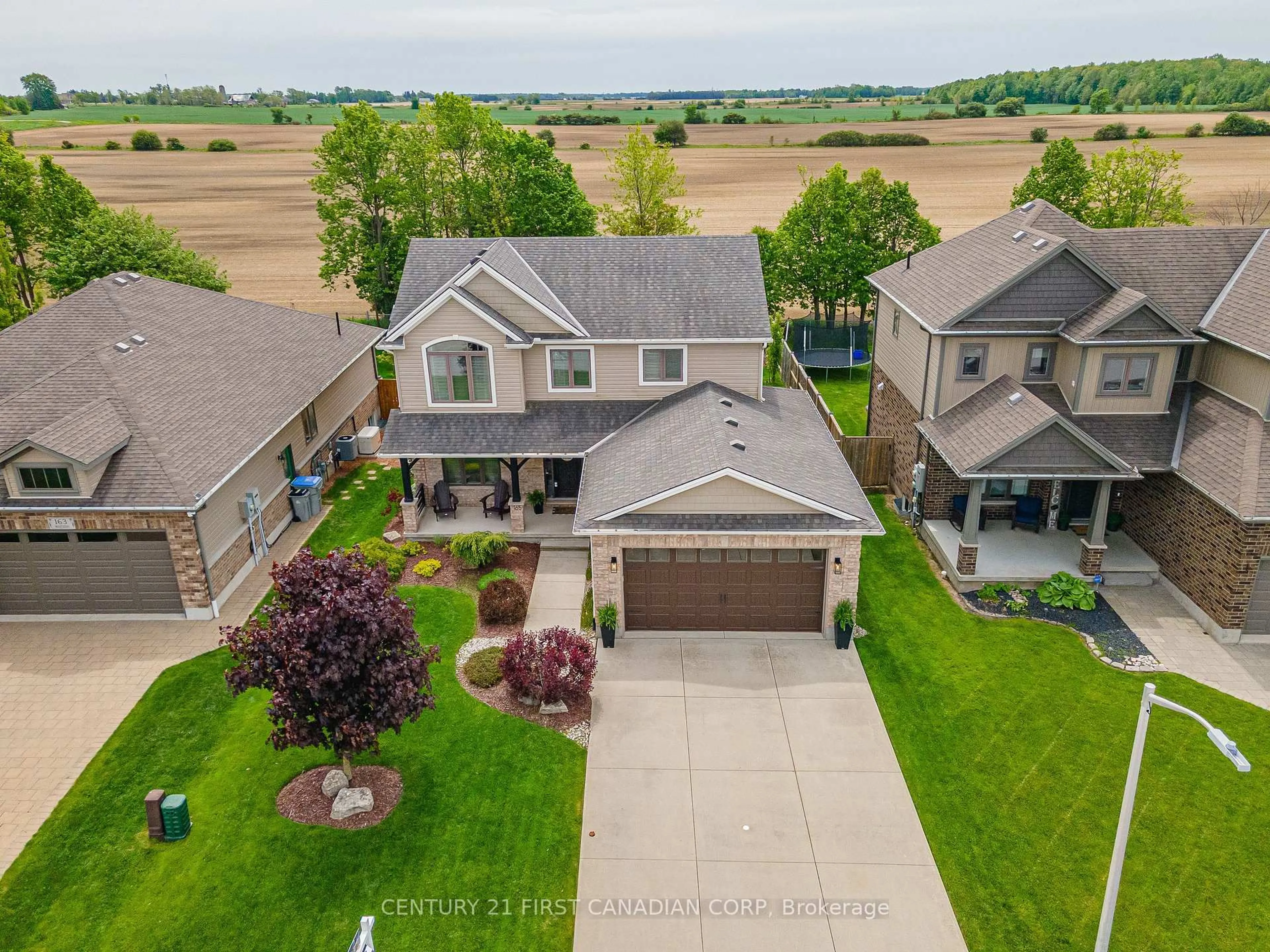 A pic from outside/outdoor area/front of a property/back of a property/a pic from drone, water/lake/river/ocean view for 165 Watson St, Lucan Biddulph Ontario N0M 2J0