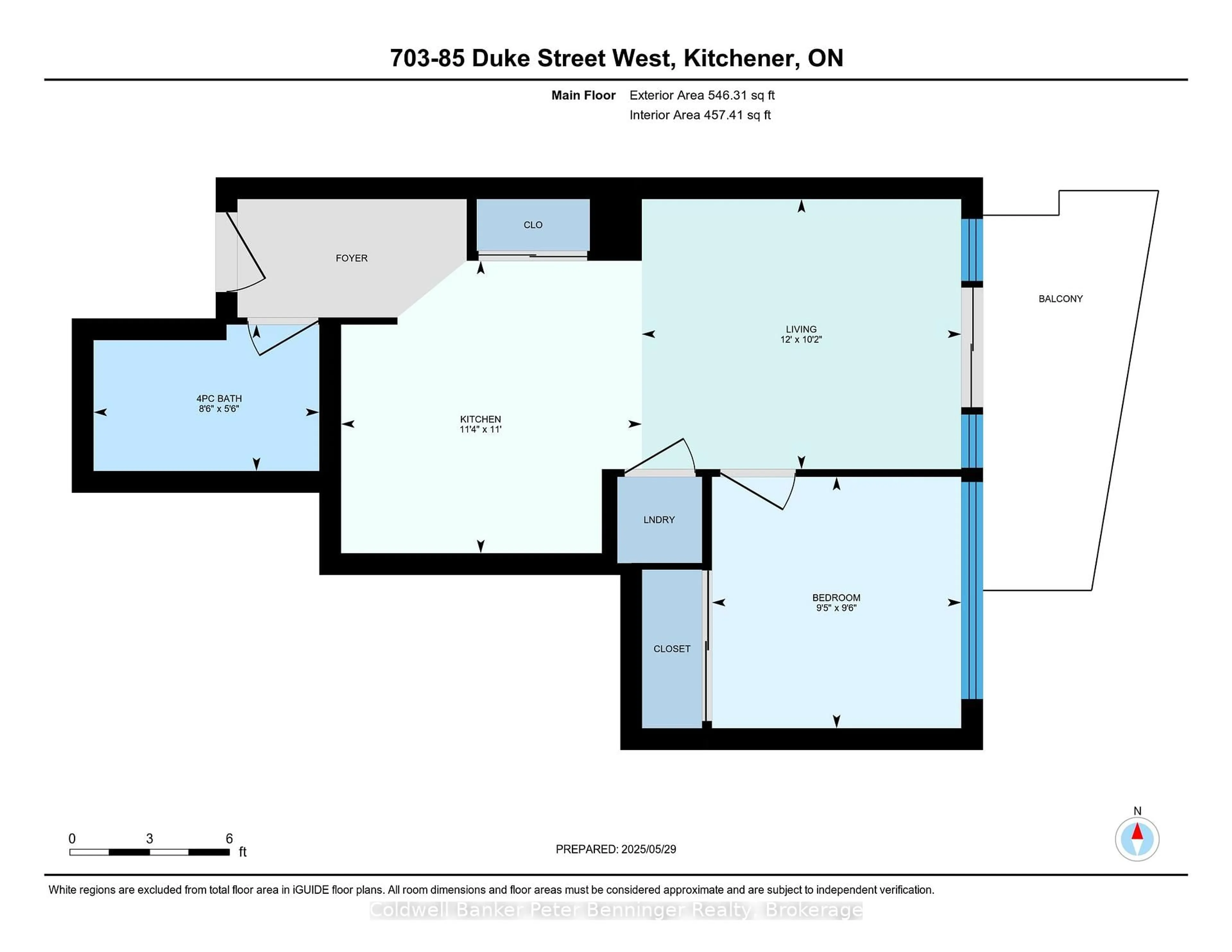 Floor plan for 85 Duke St #703, Kitchener Ontario N2H 4Y7