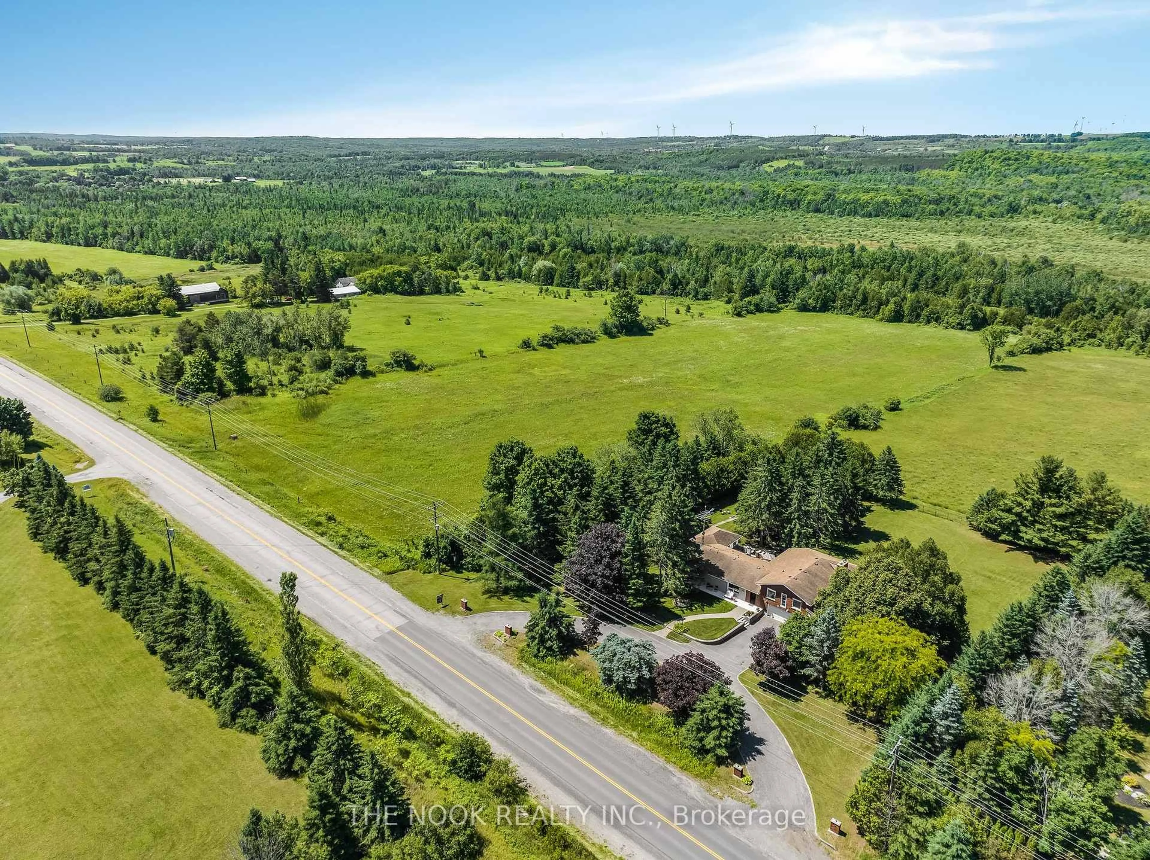 A pic from outside/outdoor area/front of a property/back of a property/a pic from drone, forest/trees view for 201 Ski Hill Rd, Kawartha Lakes Ontario L0A 1A0