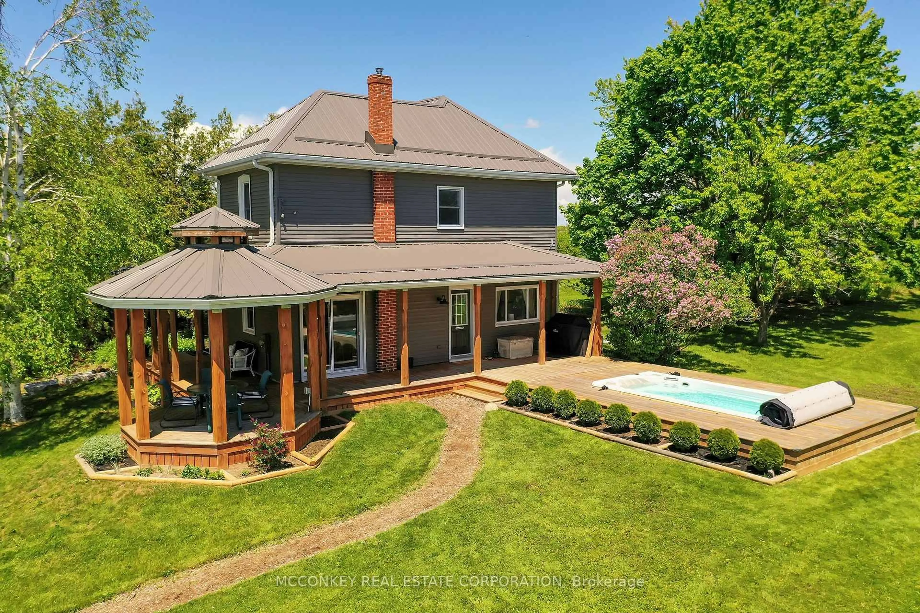 A pic from outside/outdoor area/front of a property/back of a property/a pic from drone, street for 1101 Lakeview Rd, Otonabee-South Monaghan Ontario K0L 1B0