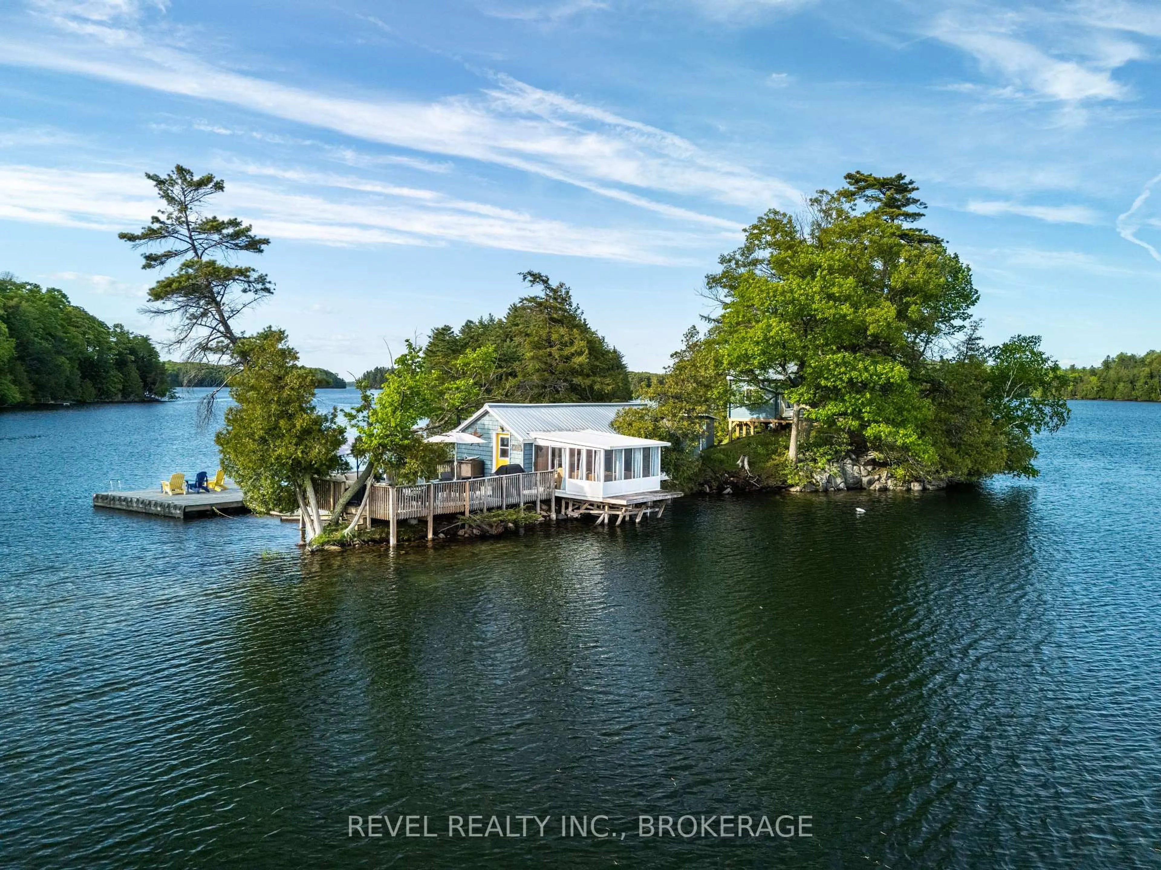 A pic from outside/outdoor area/front of a property/back of a property/a pic from drone, water/lake/river/ocean view for 1690 Green Bay Rd, Godfrey Ontario K0H 1T0