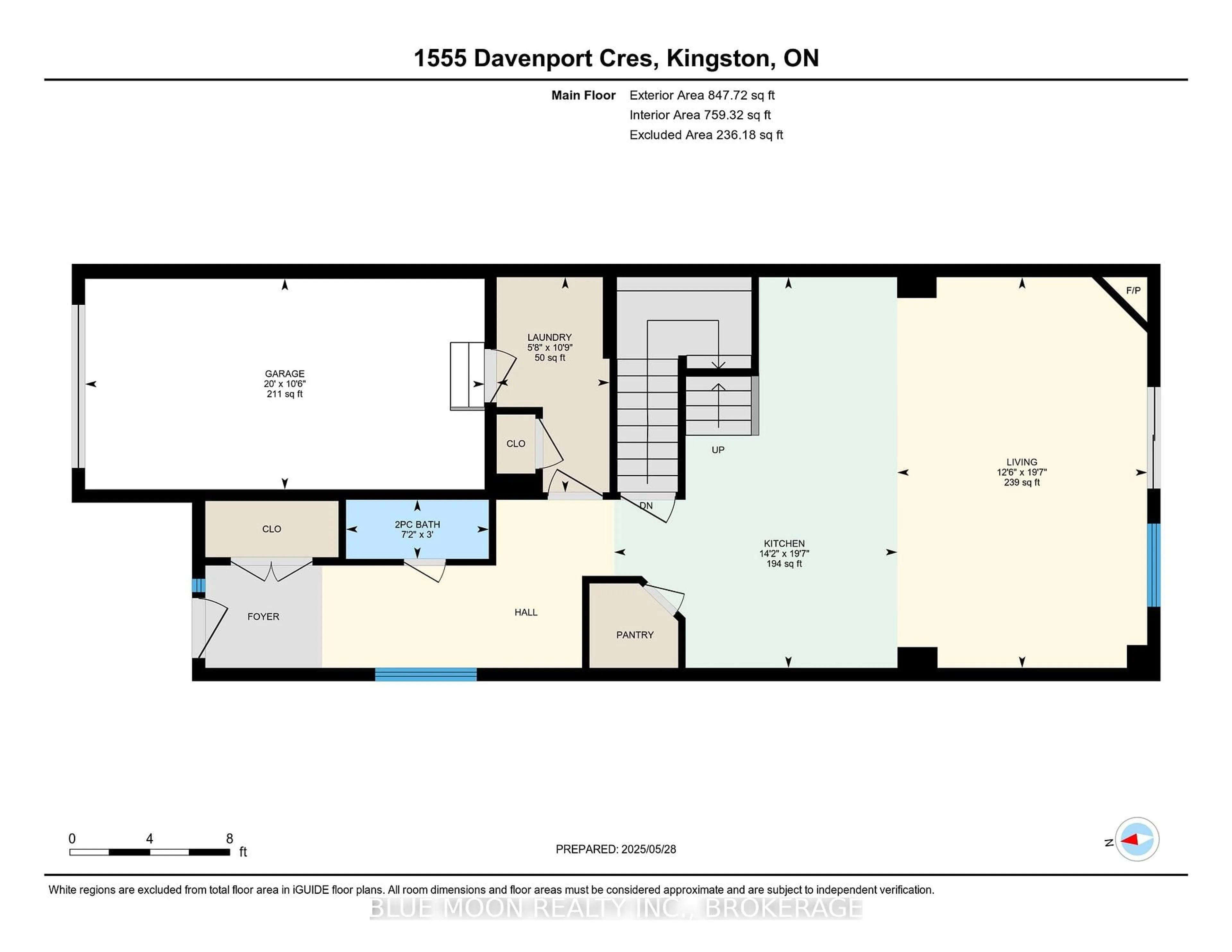 Floor plan for 1555 Davenport Cres, Kingston Ontario K7P 0M6