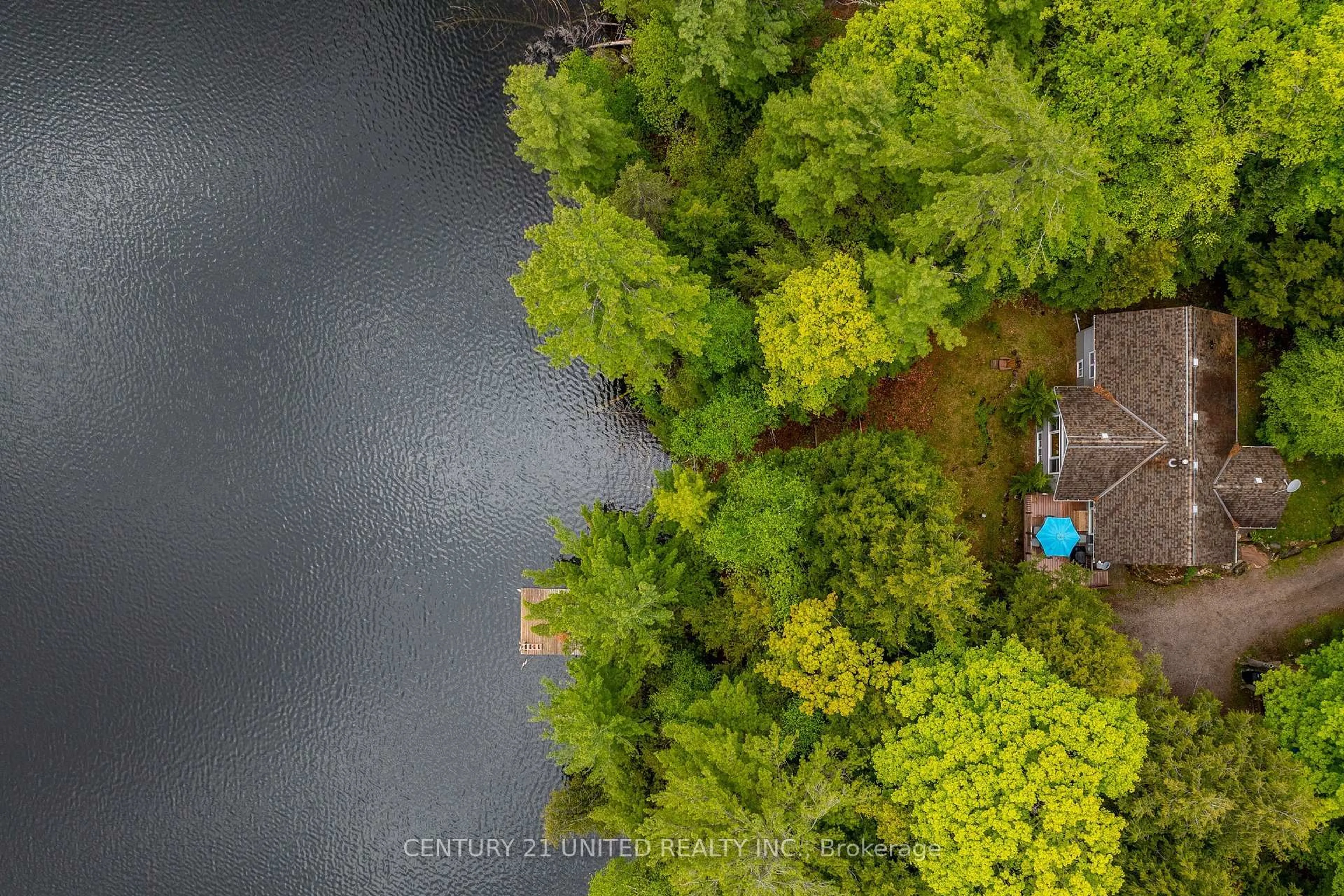 A pic from outside/outdoor area/front of a property/back of a property/a pic from drone, water/lake/river/ocean view for 116 Brown Lane, Bancroft Ontario K0L 2L0
