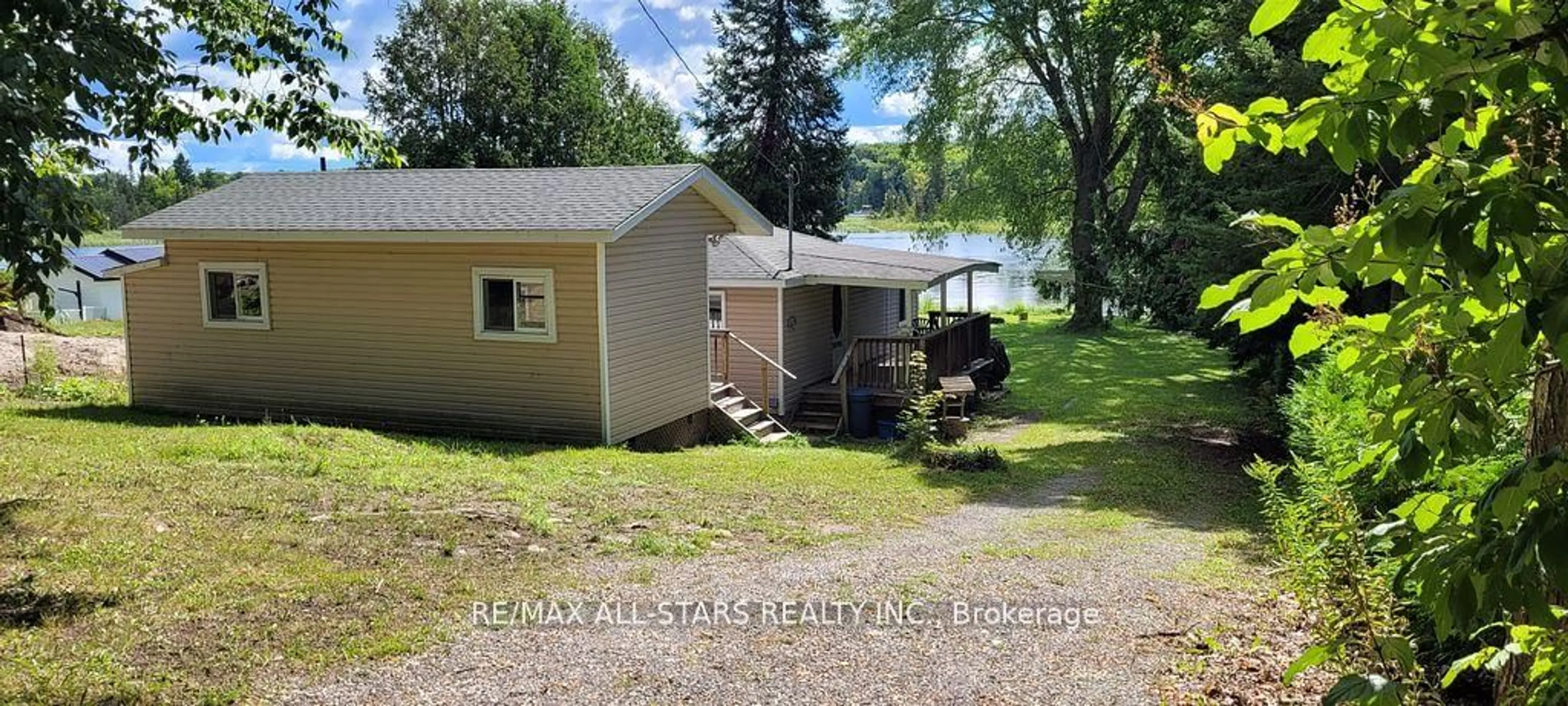 A pic from outside/outdoor area/front of a property/back of a property/a pic from drone, water/lake/river/ocean view for 136 Coldstream Rd, Kawartha Lakes Ontario K0M 1N0