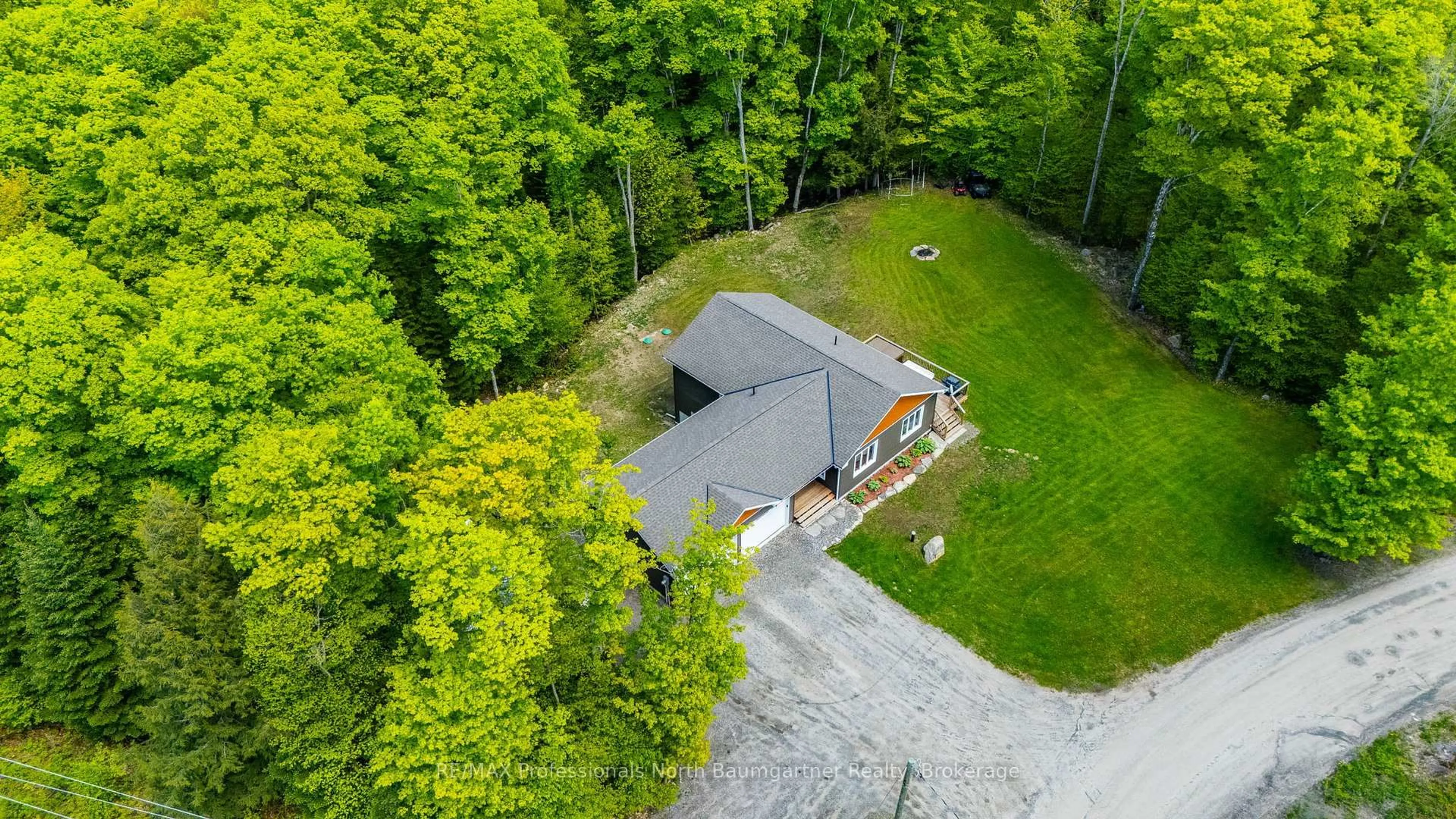 A pic from outside/outdoor area/front of a property/back of a property/a pic from drone, forest/trees view for 1030 Hilltop Rd, Dysart et al Ontario K0M 1S0