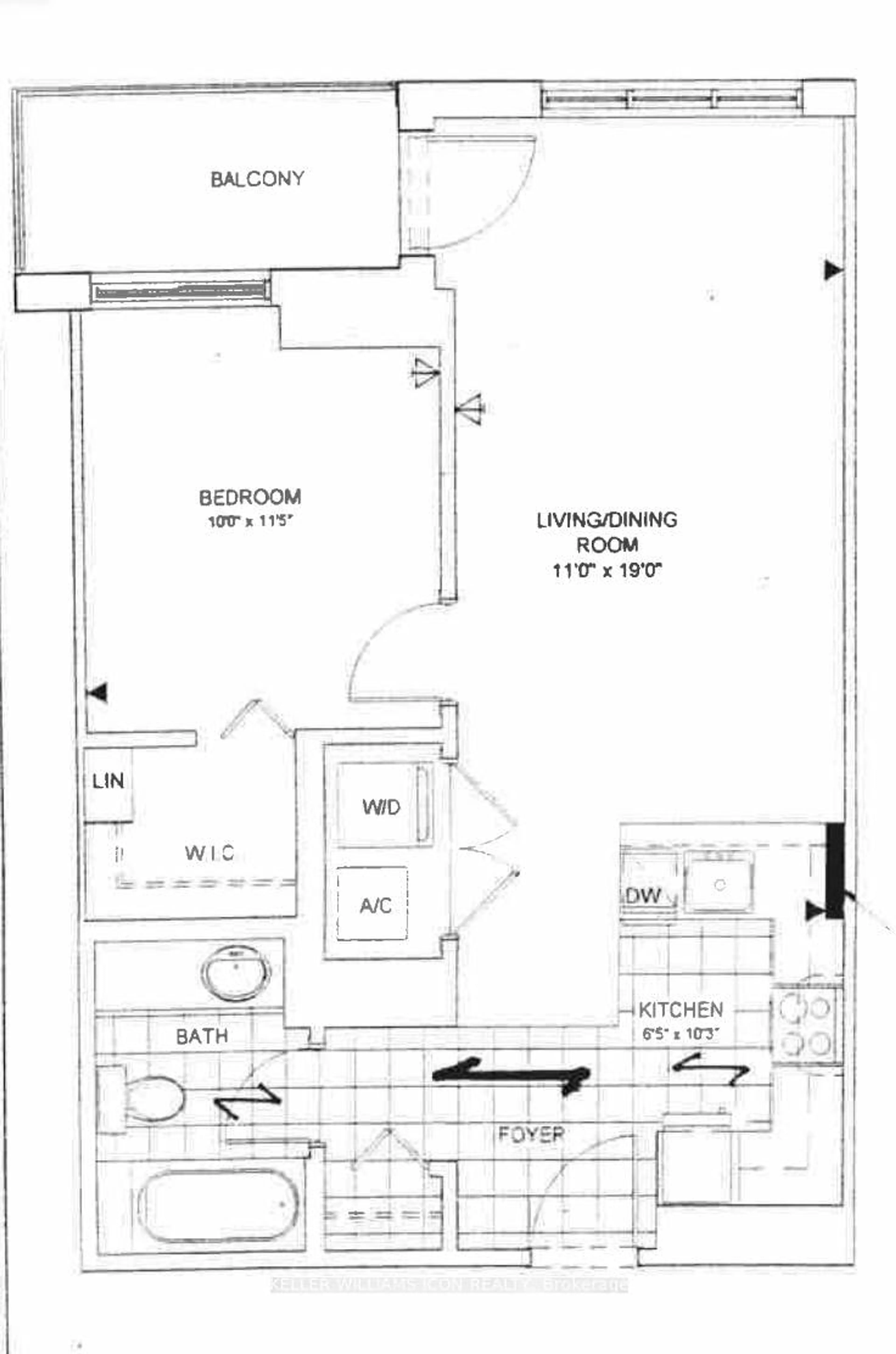 Floor plan for 195 Besserer St #1907, Ottawa Ontario K1N 0B6