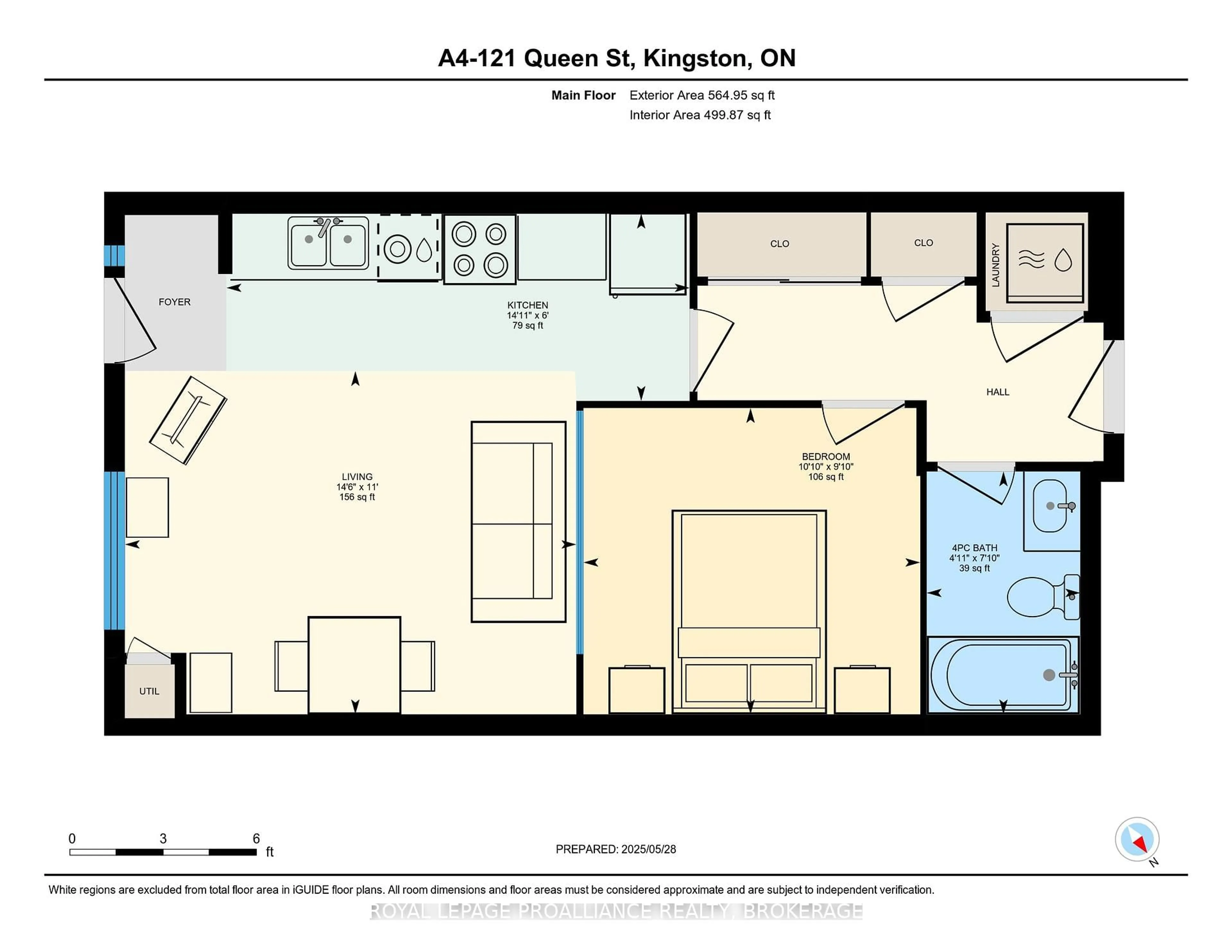 Floor plan for 121 Queen St #A4, Kingston Ontario K7K 0G6