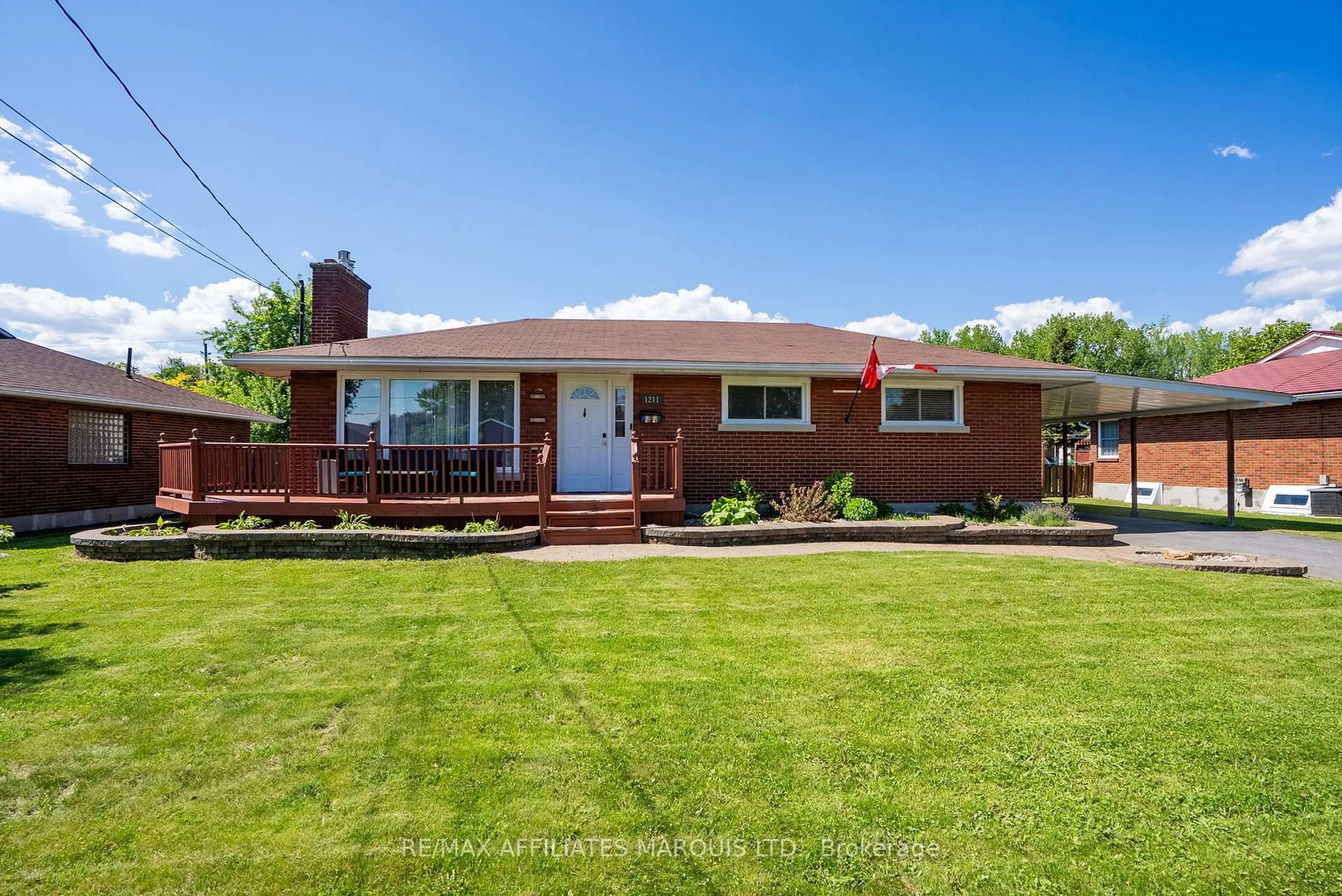 Home with brick exterior material, street for 1211 Princess St, Cornwall Ontario K6J 1S2